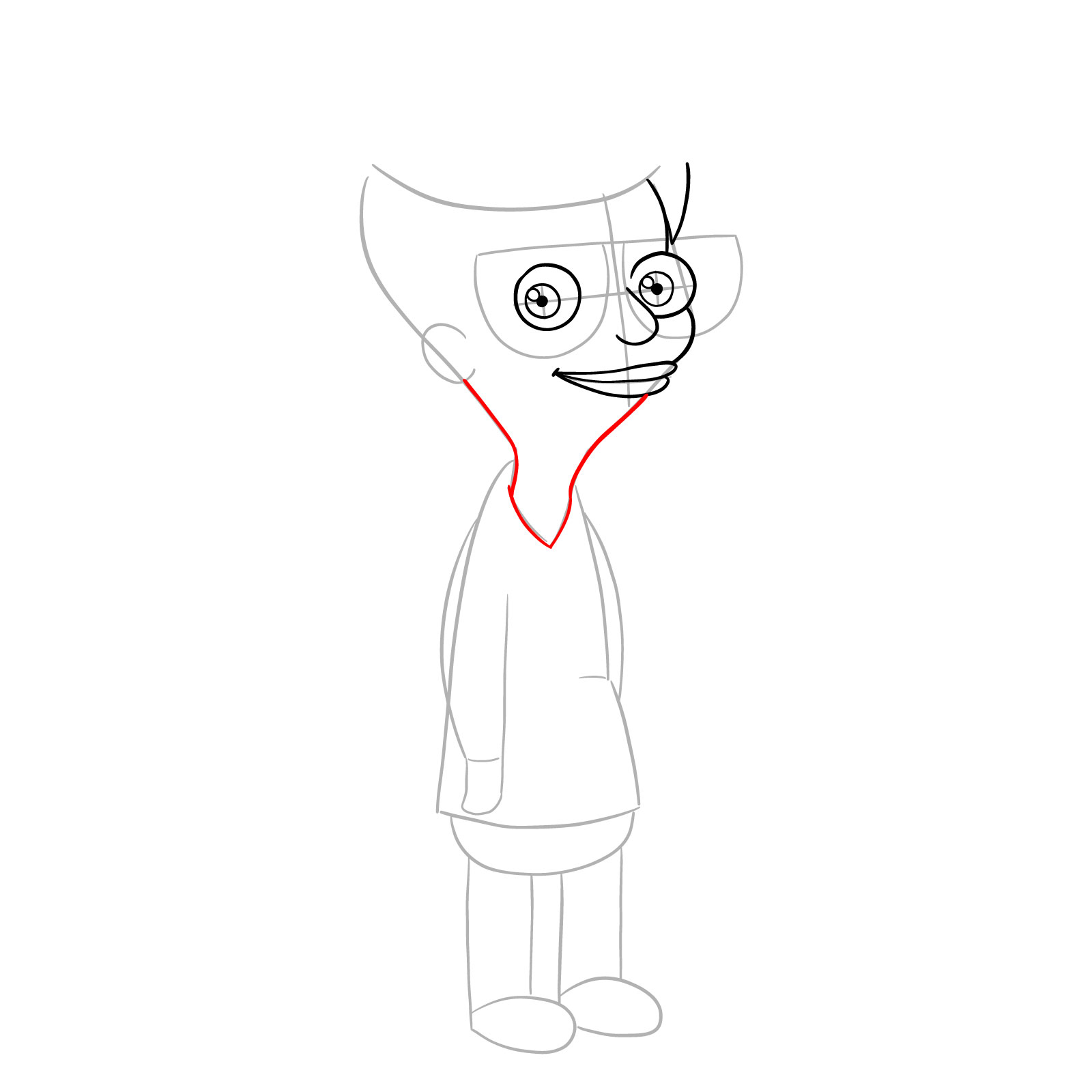 How to draw Andrew from Big Mouth - step 08