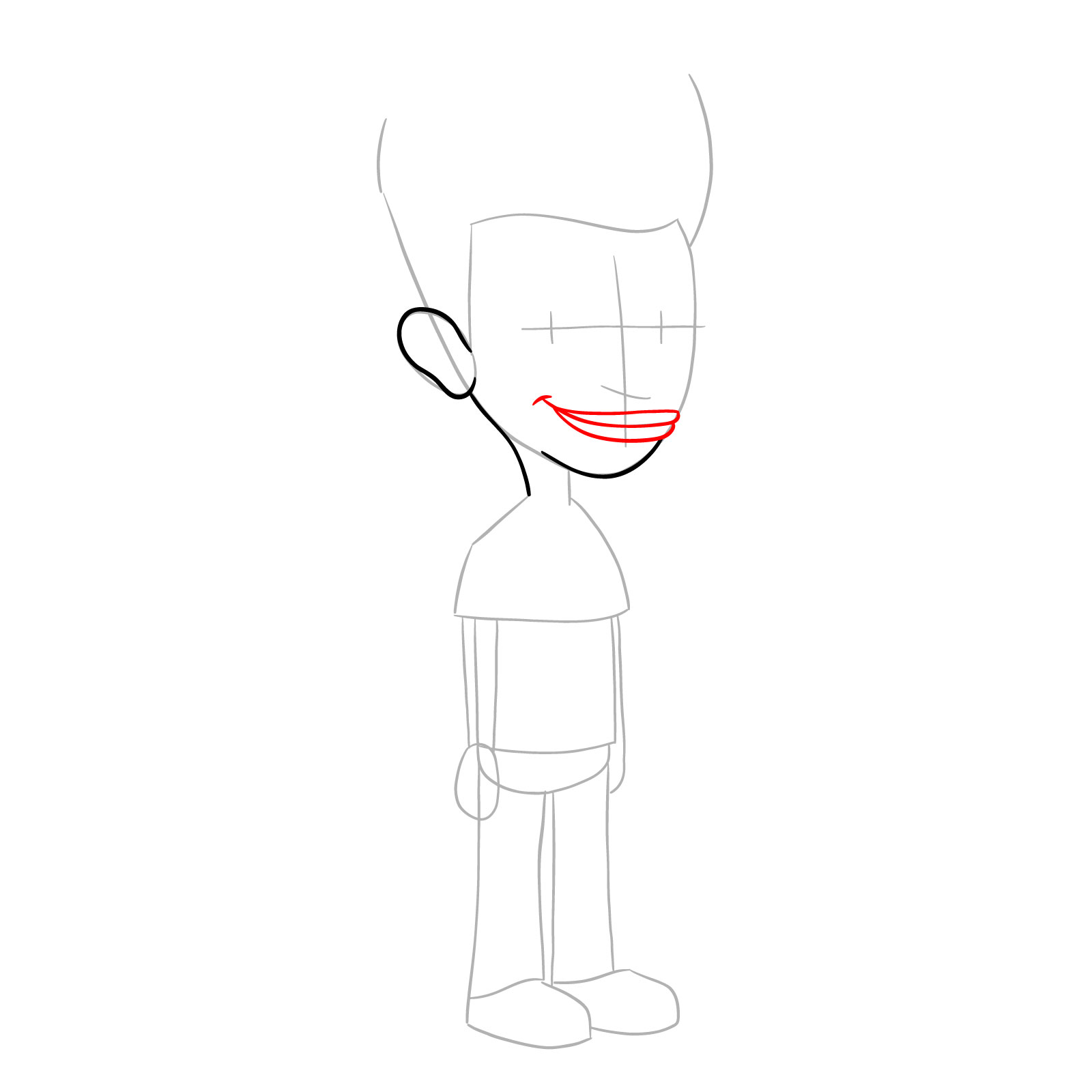 How to draw Jay from Big Mouth - step 05