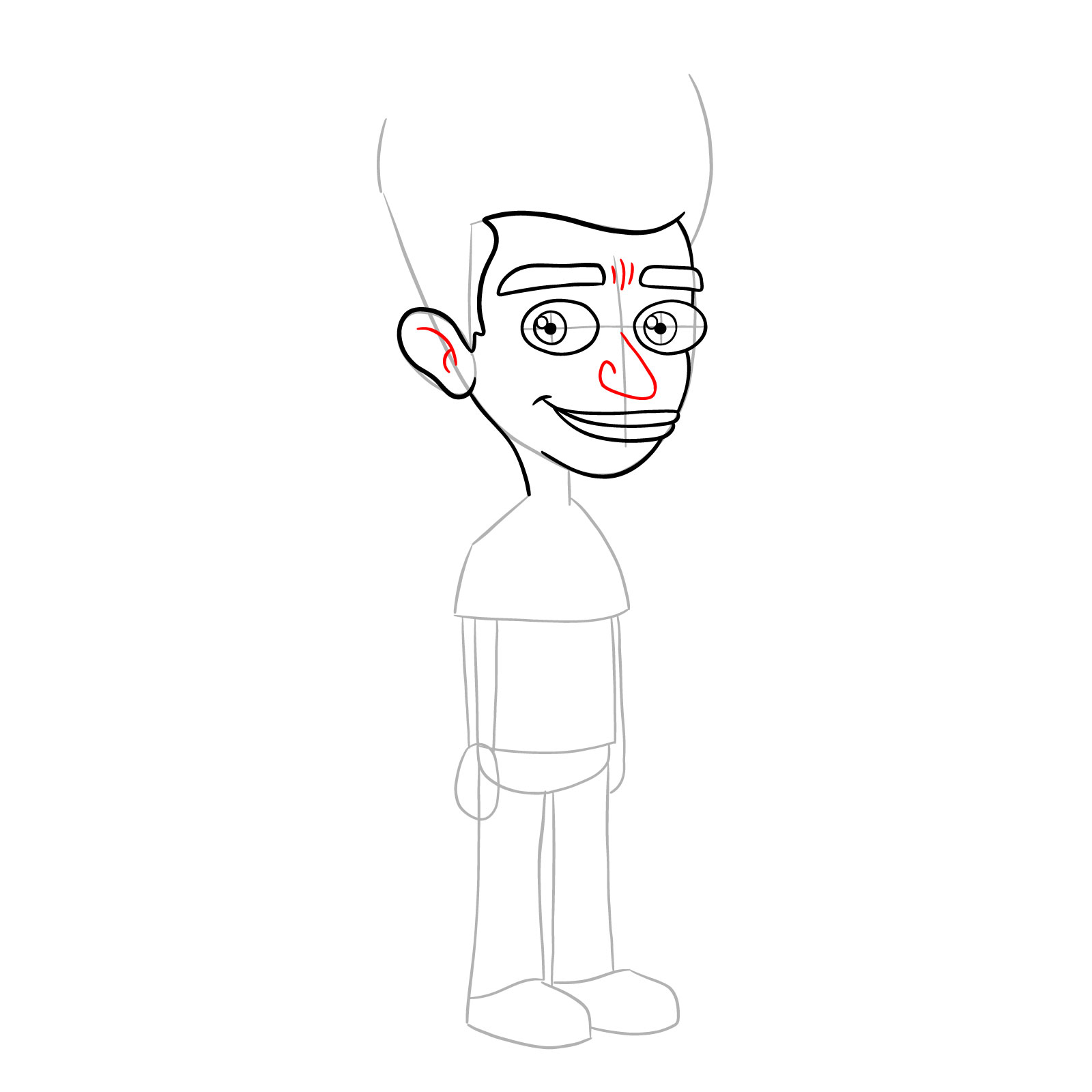 How to draw Jay from Big Mouth - step 10