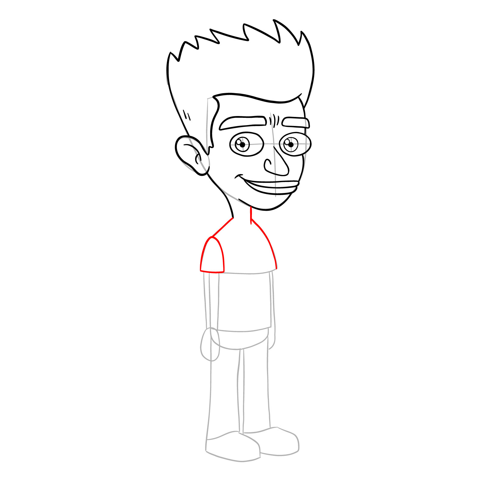 How to draw Jay from Big Mouth - step 12