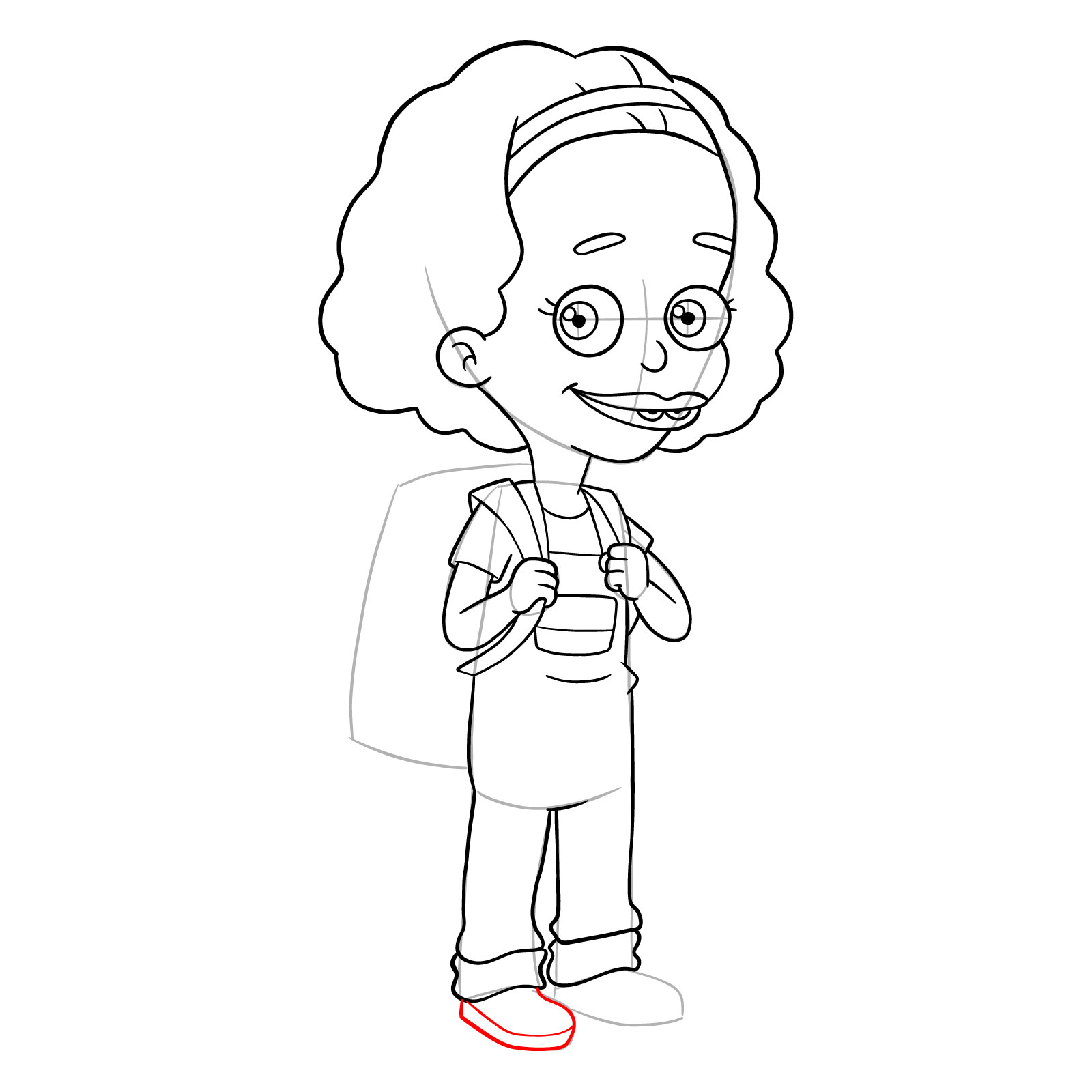 How to draw Missy from Big Mouth - step 25