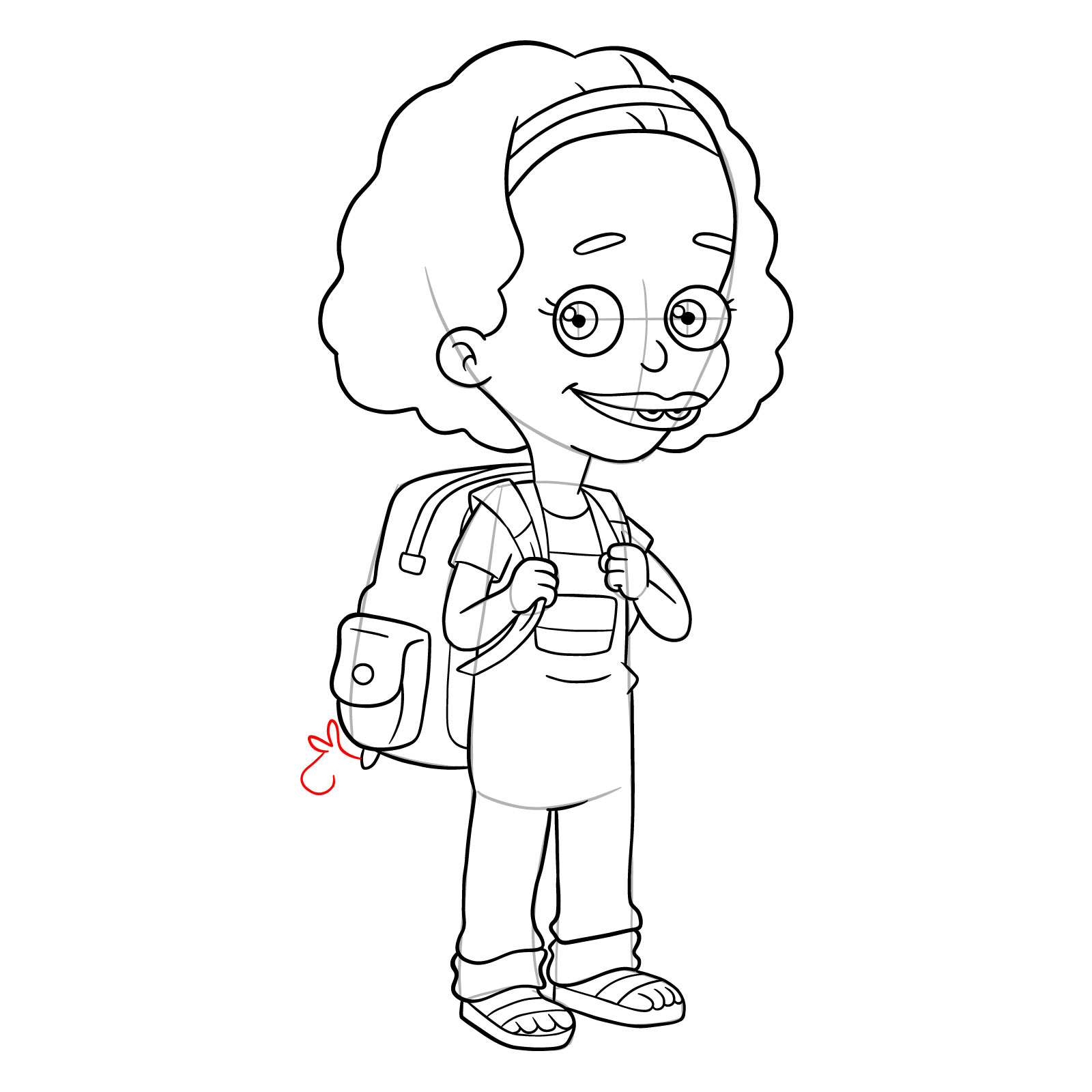 How to draw Missy from Big Mouth - step 33