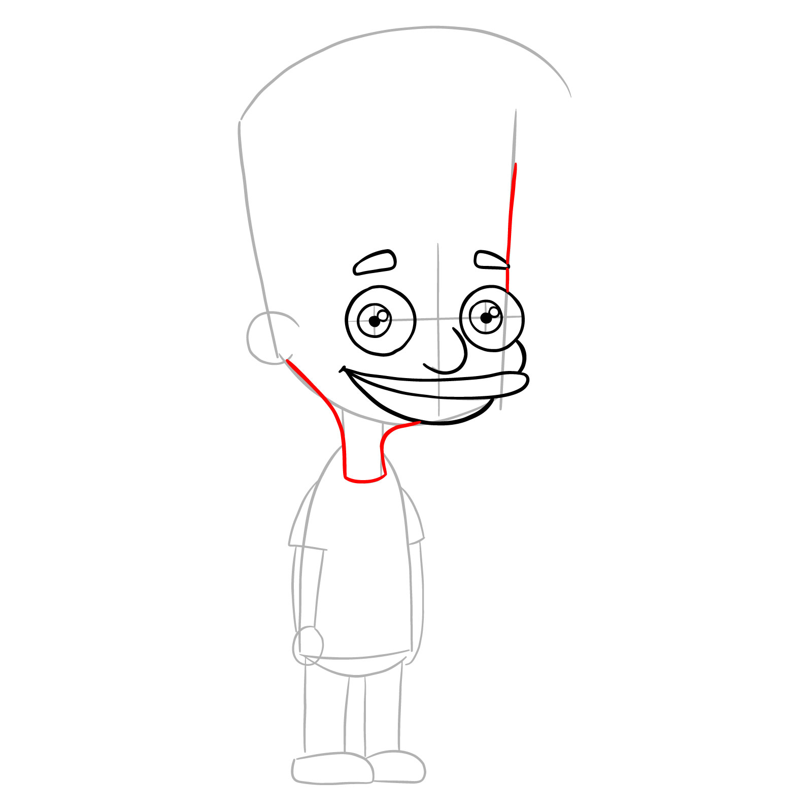 How to draw Nick Birch from Big Mouth - step 09