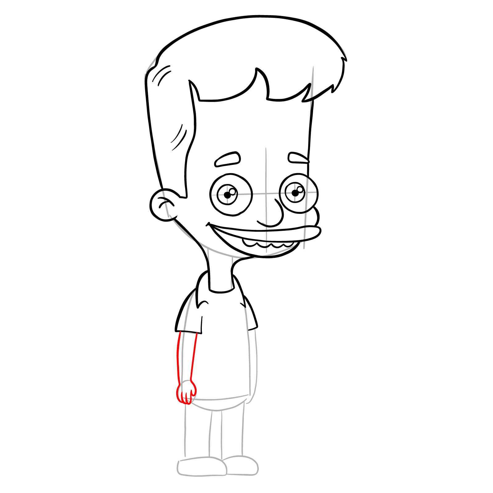 How to draw Nick Birch from Big Mouth - step 17