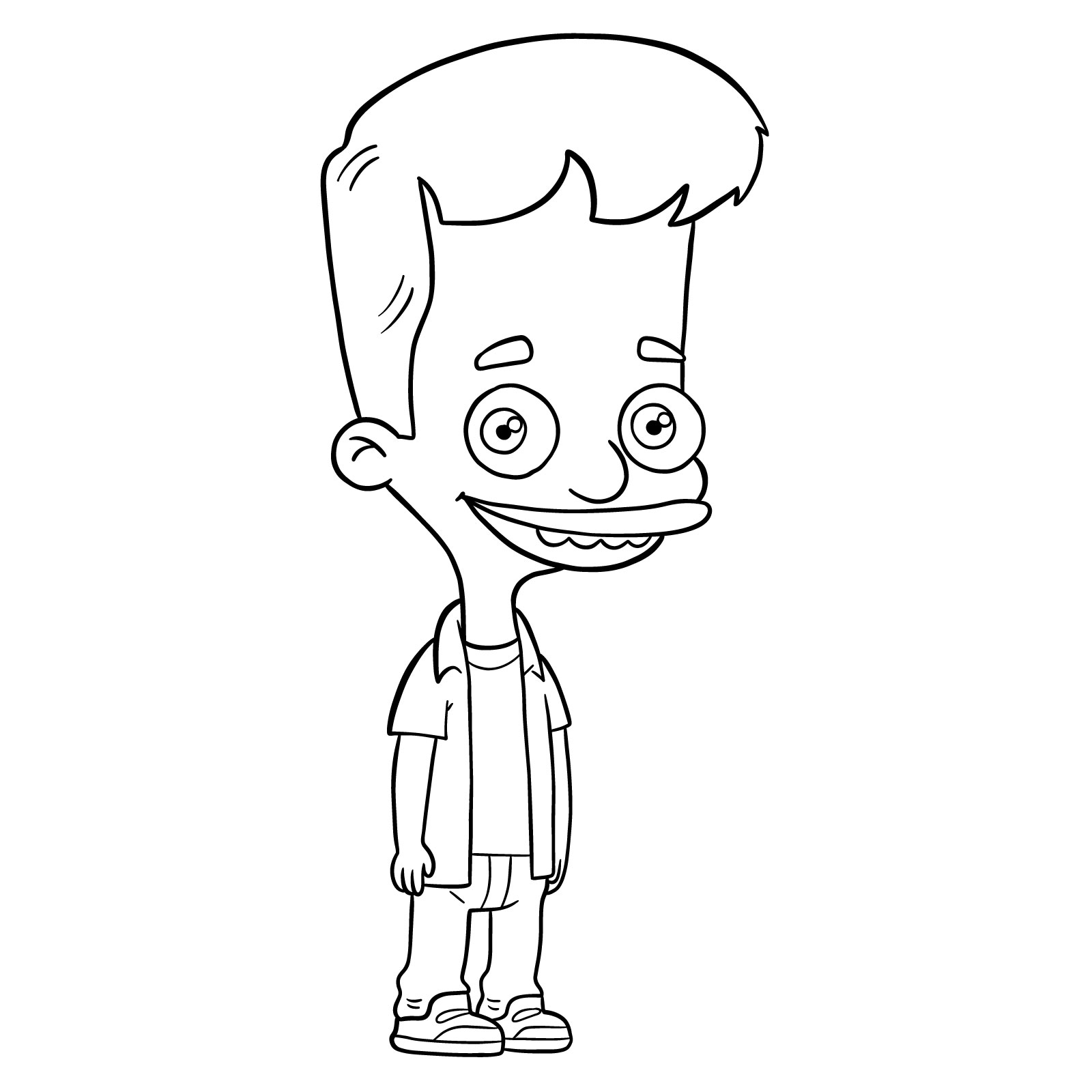 How to draw Nick Birch from Big Mouth - final step