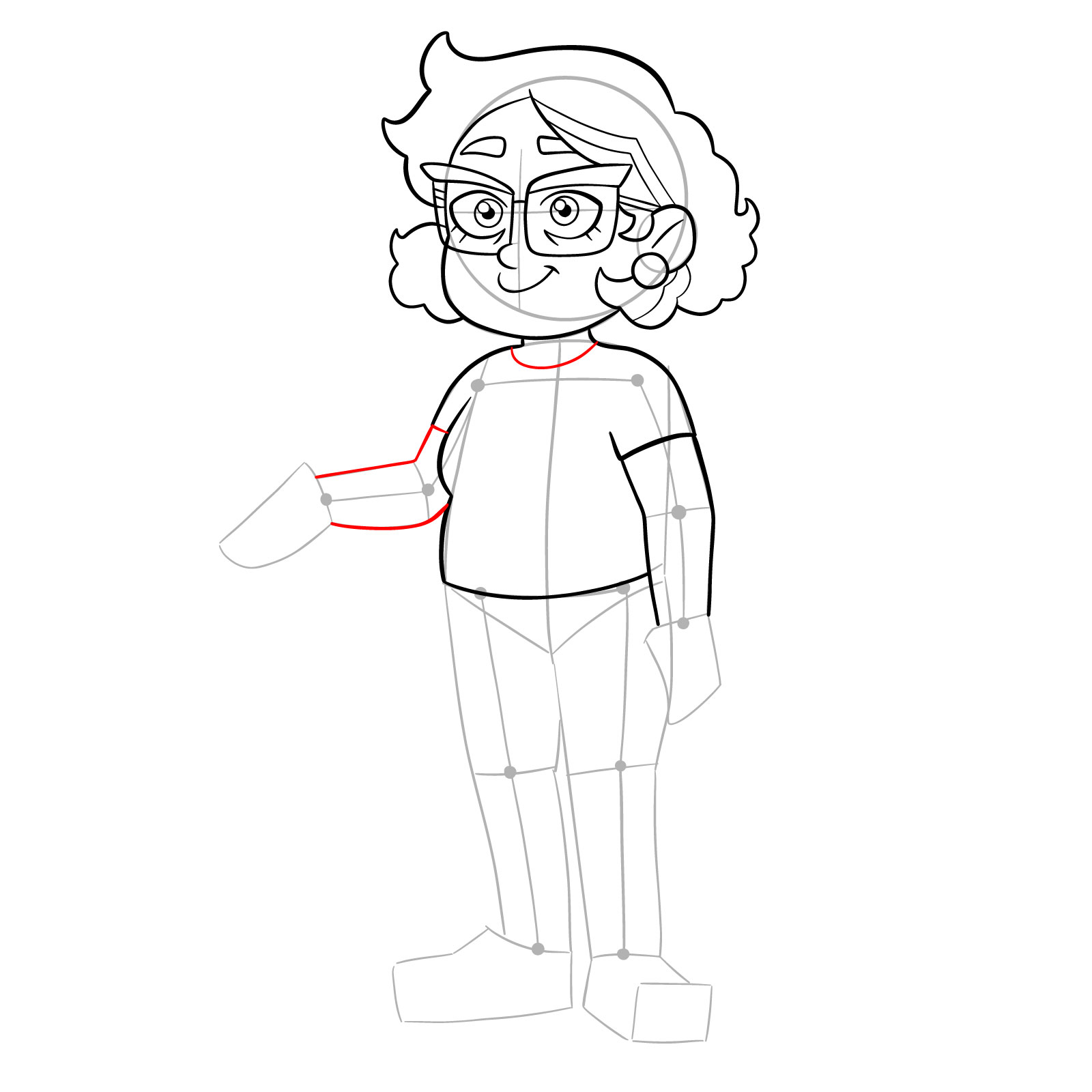 How to draw Camila Noceda from The Owl House - step 19