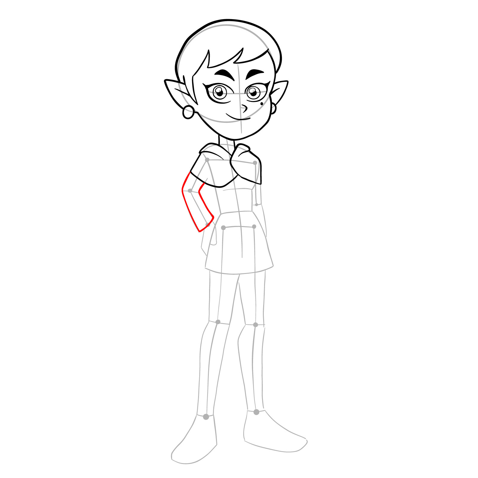 How to draw Emira Blight from The Owl House - step 15