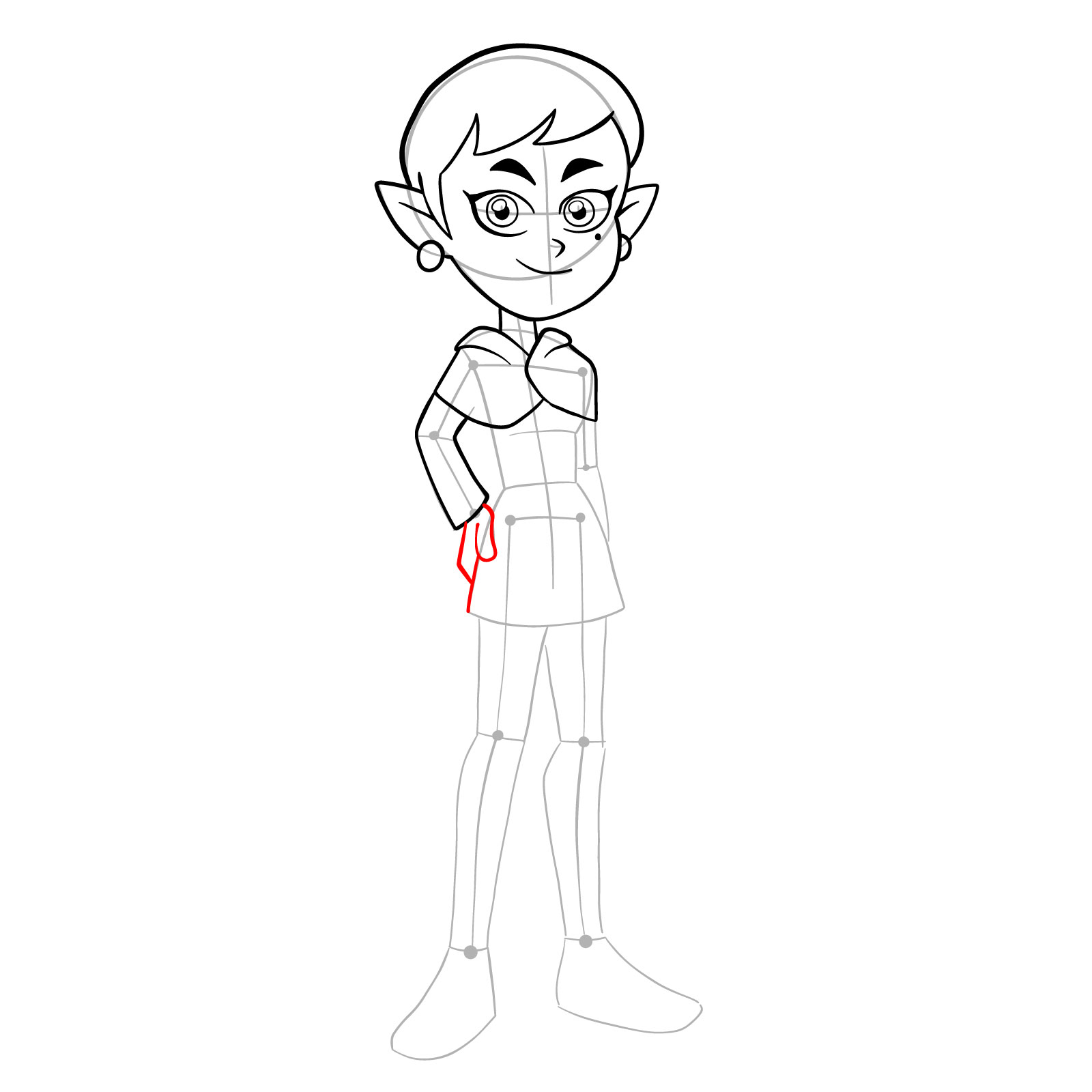 How to draw Emira Blight from The Owl House - step 16