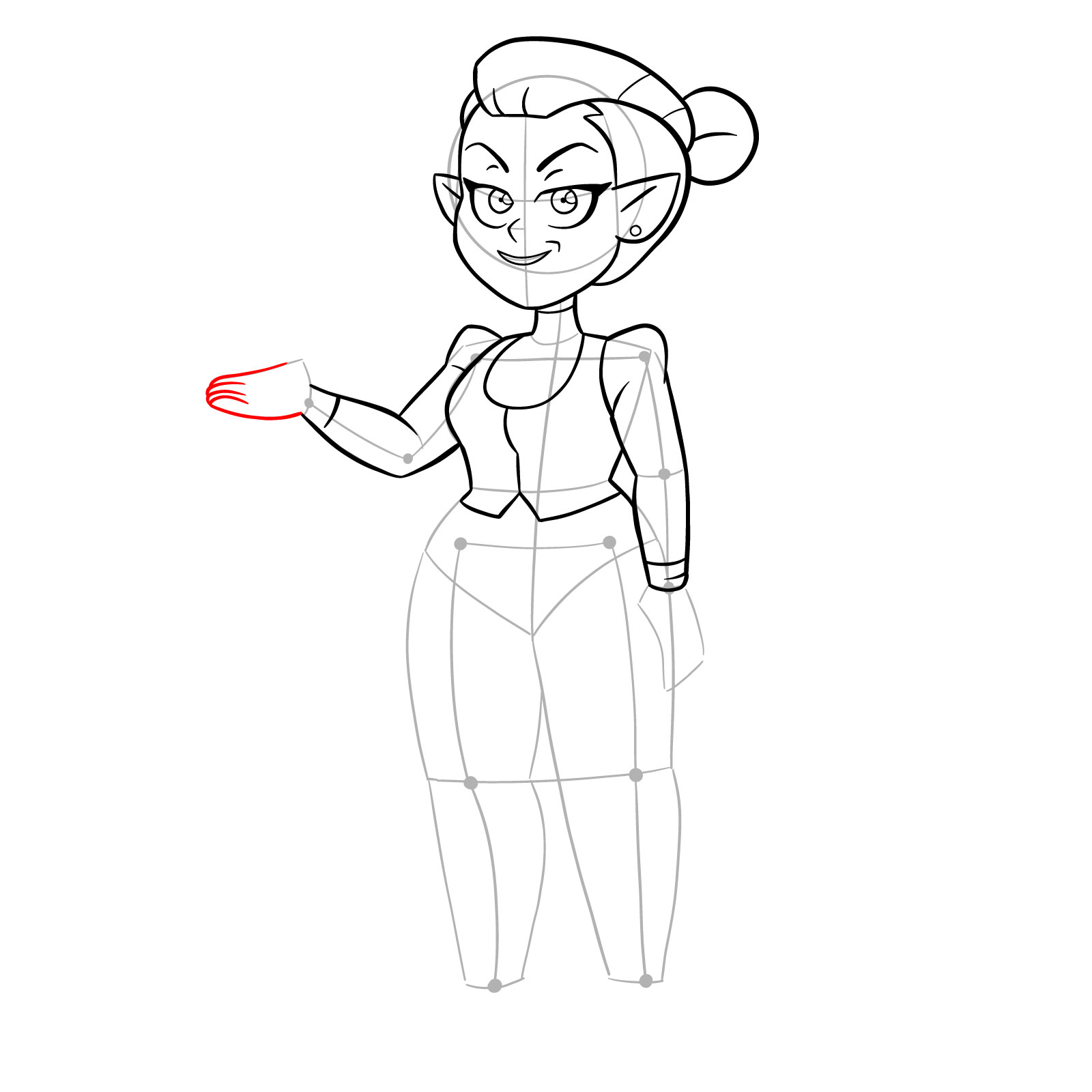 How to draw Odalia Blight from The Owl House - step 19