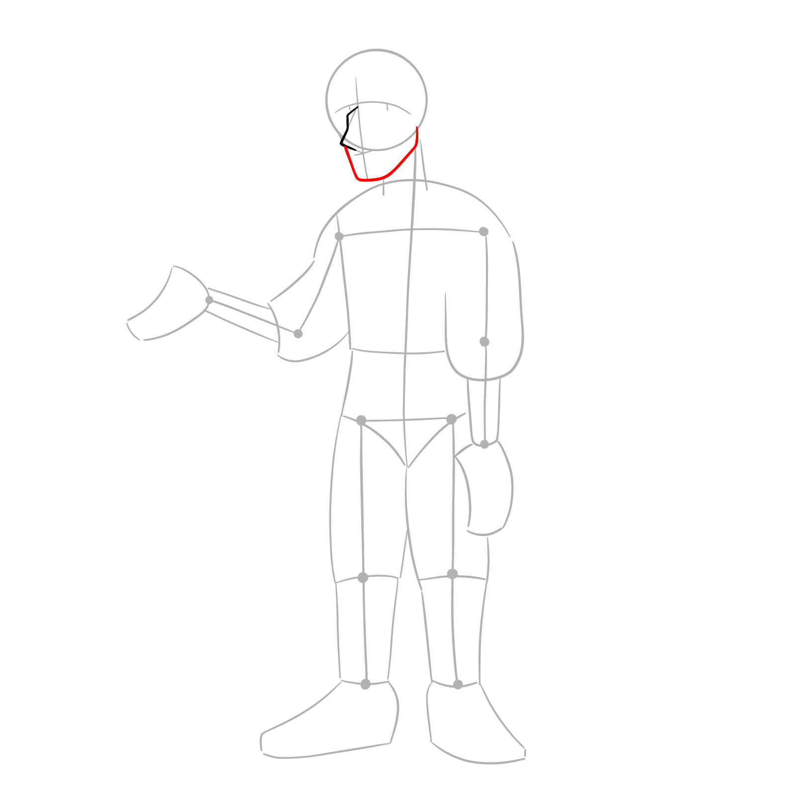How to draw Emperor Belos unmasked - step 05