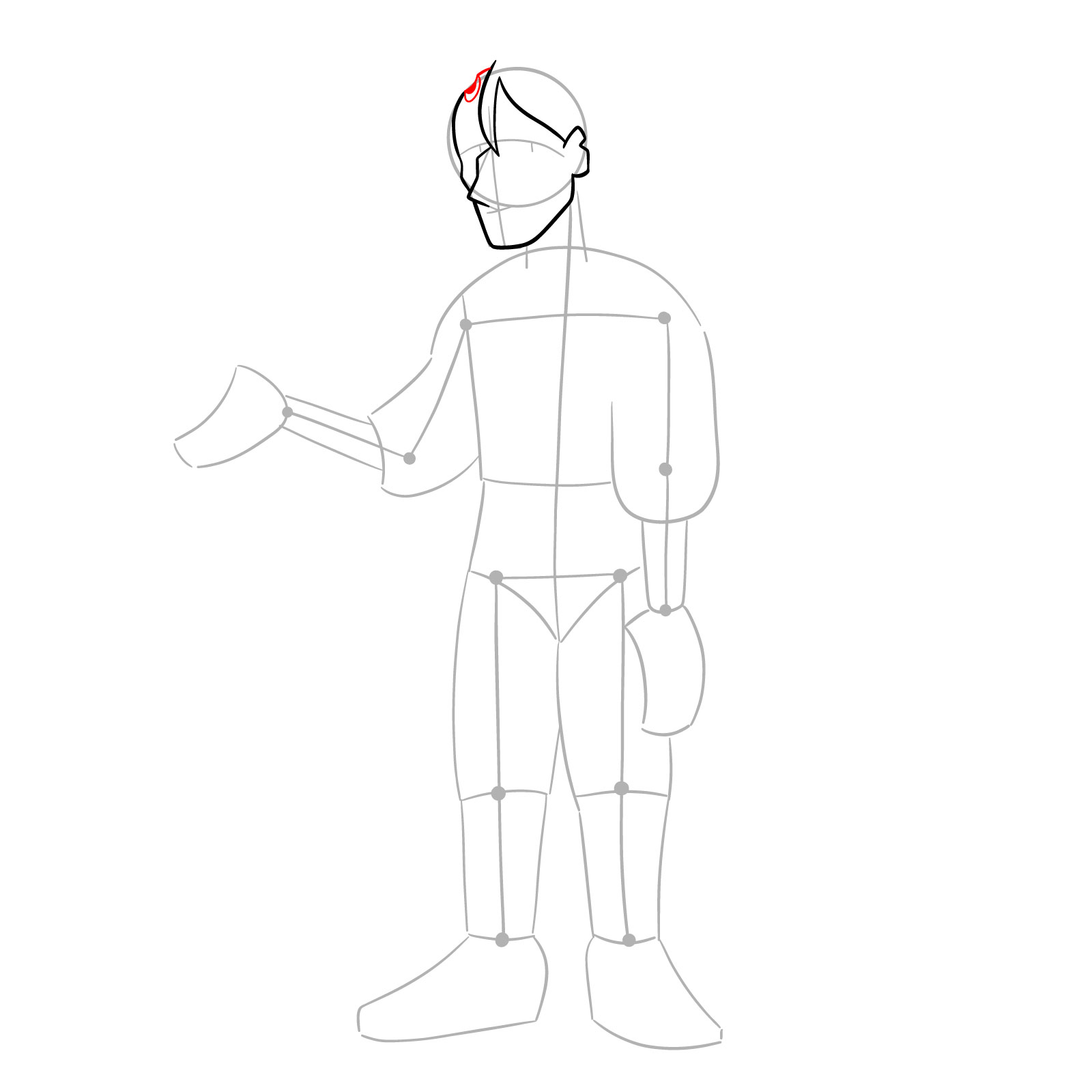 How to draw Emperor Belos unmasked - step 08