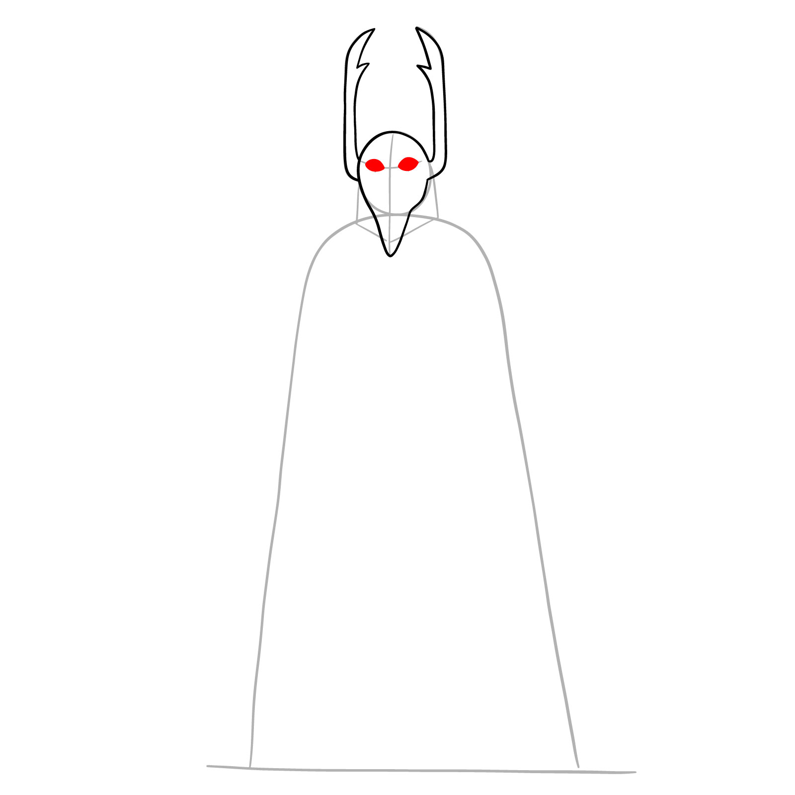 How to draw Emperor Belos wearing his mask - step 07