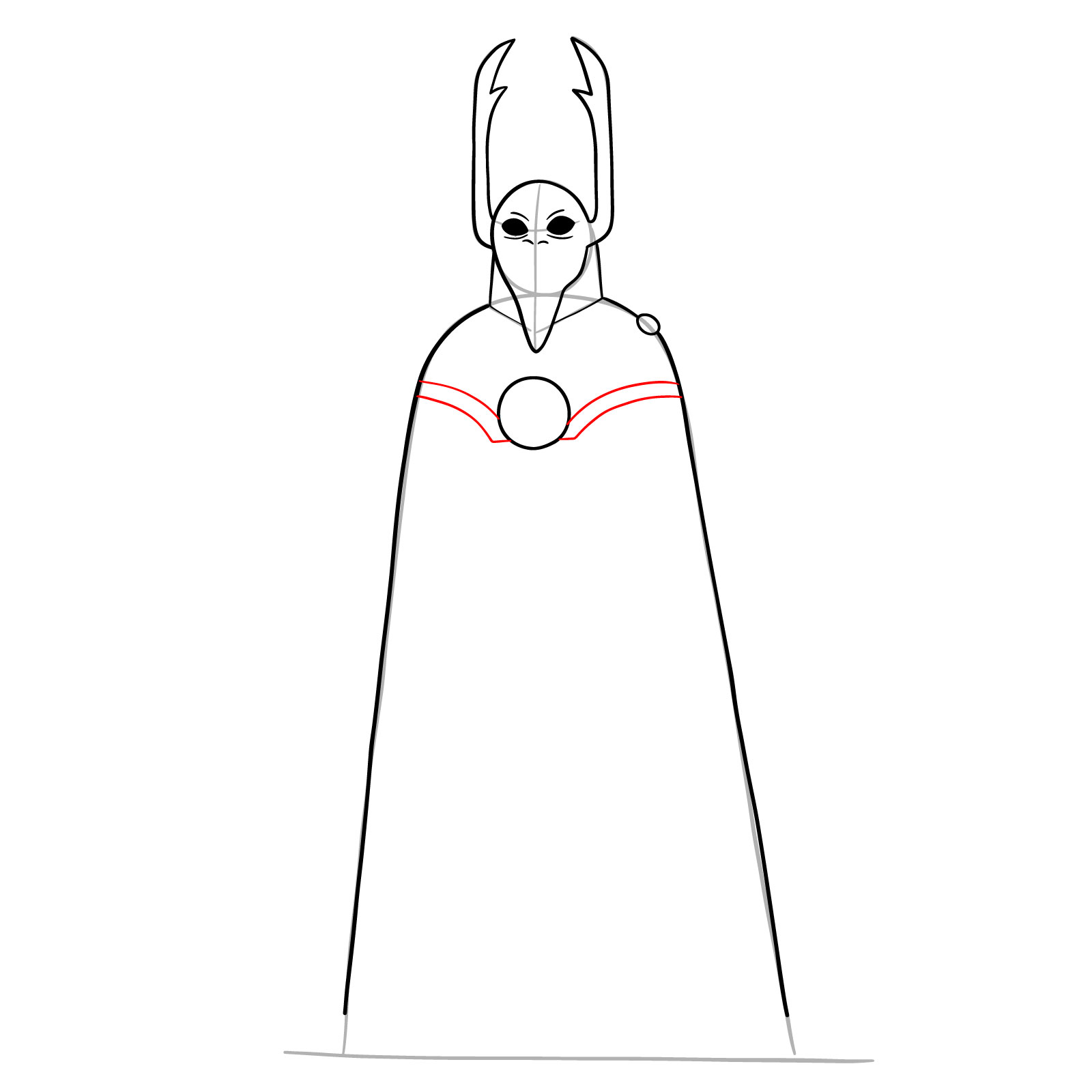 How to draw Emperor Belos wearing his mask - step 12