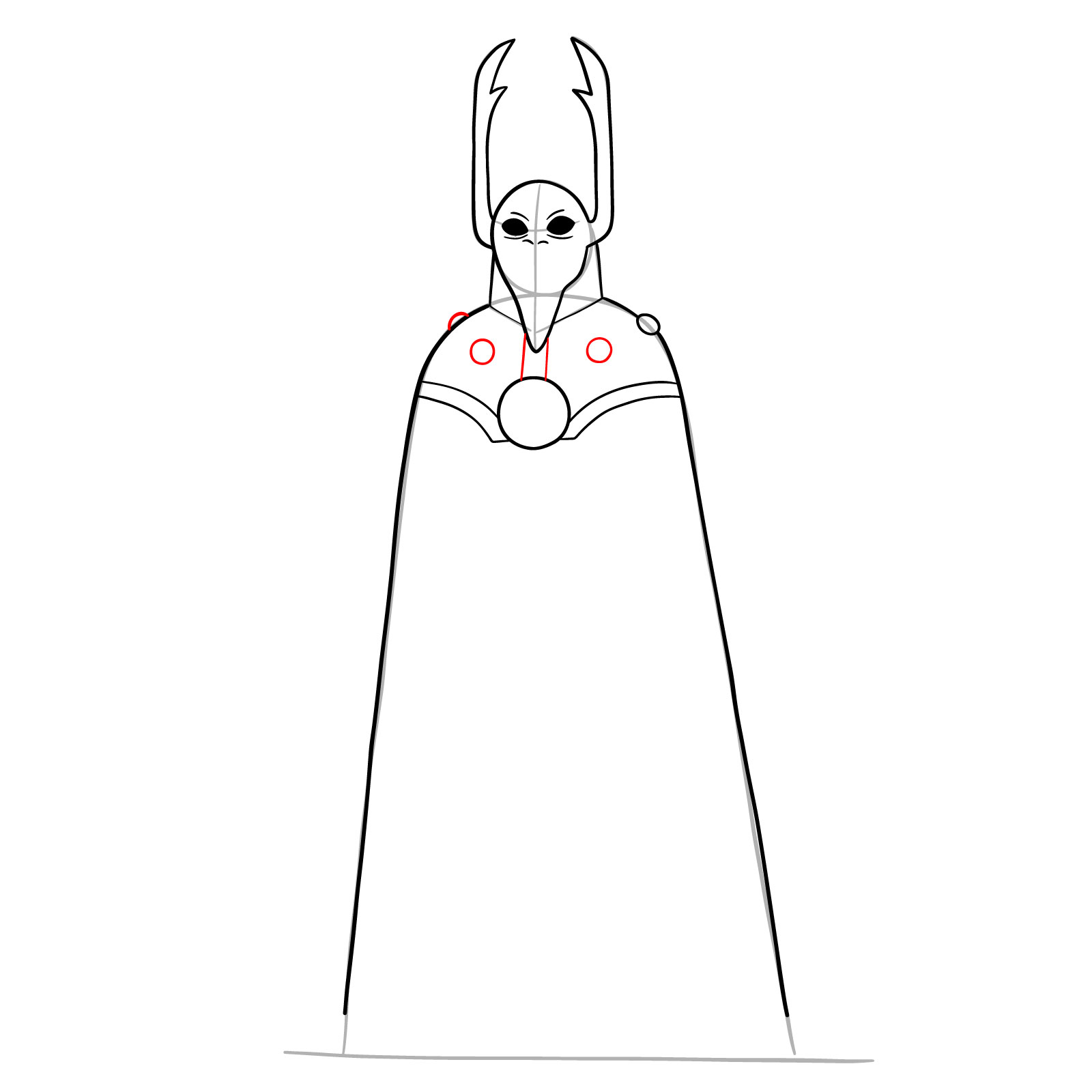 How to draw Emperor Belos wearing his mask - step 13
