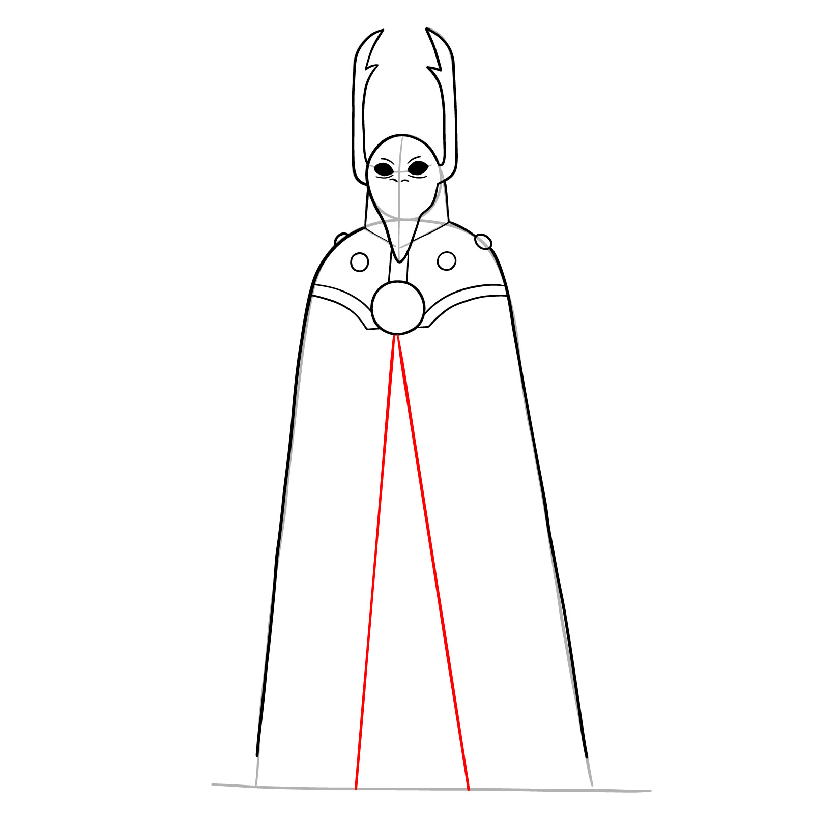 How to draw Emperor Belos wearing his mask - step 14