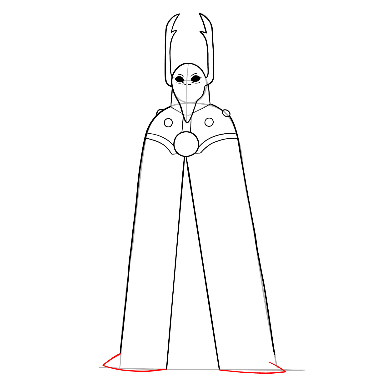 How to draw Emperor Belos wearing his mask - step 15