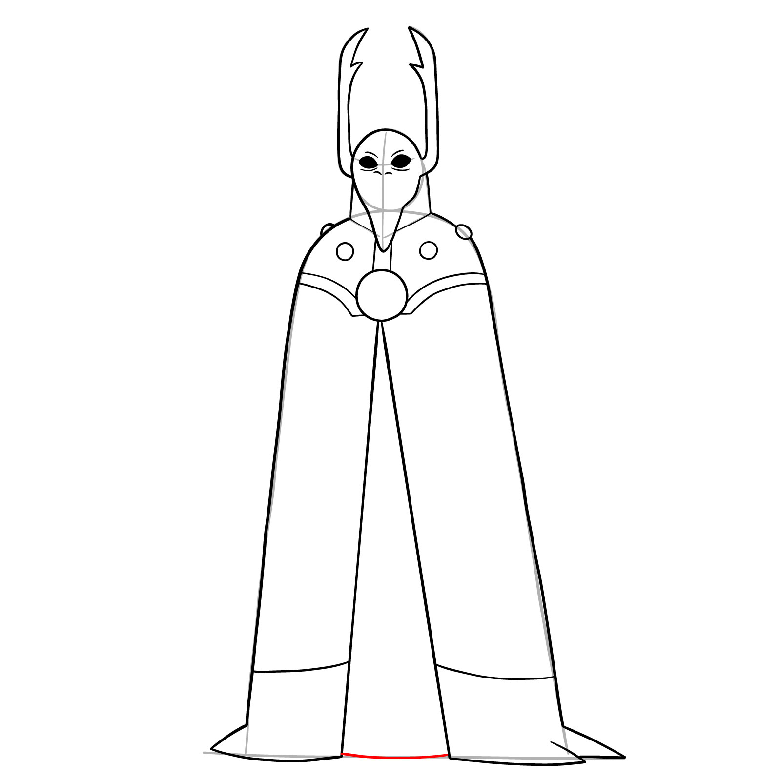 How to draw Emperor Belos wearing his mask - step 17