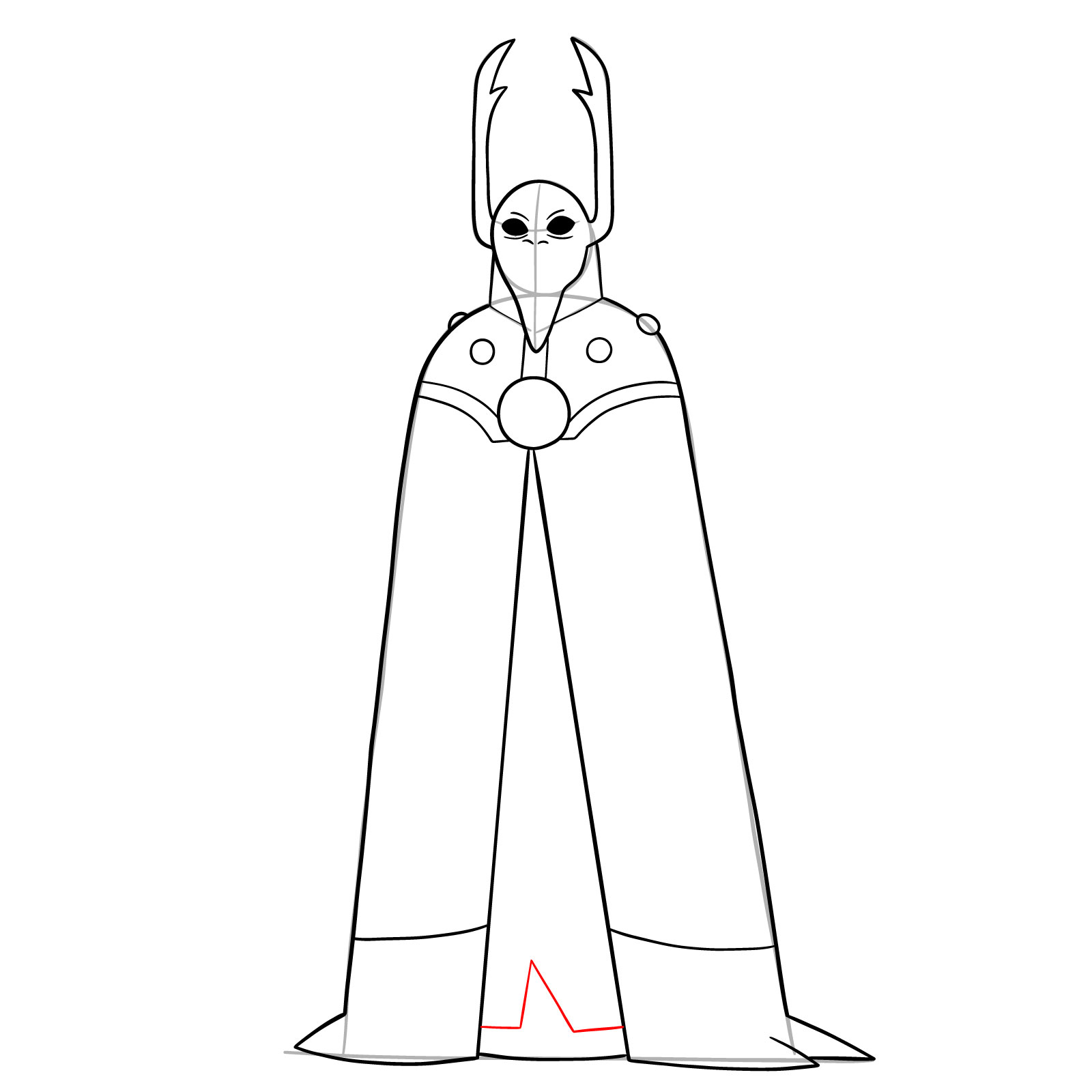 How to draw Emperor Belos wearing his mask - step 18