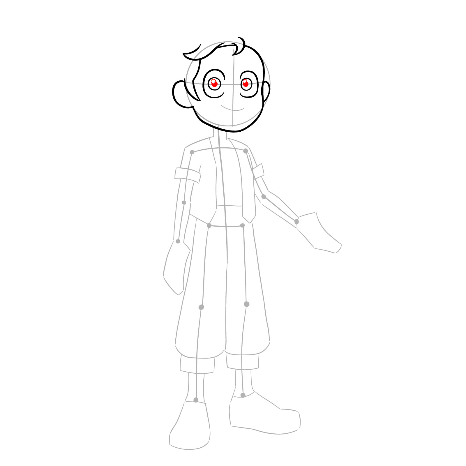How to draw adult Luz Noceda from the Epilogue episode - step 11