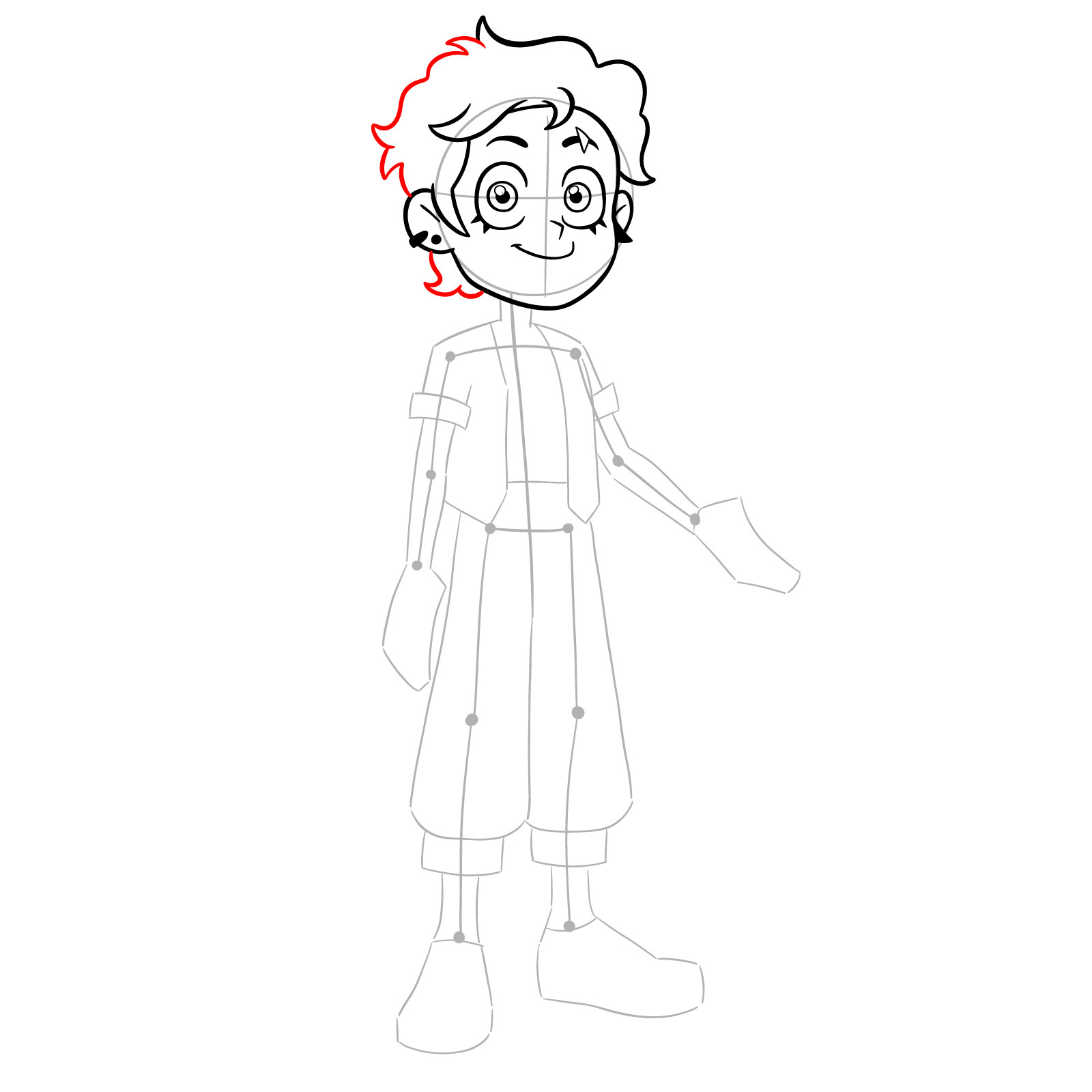 How to draw adult Luz Noceda from the Epilogue episode - step 16