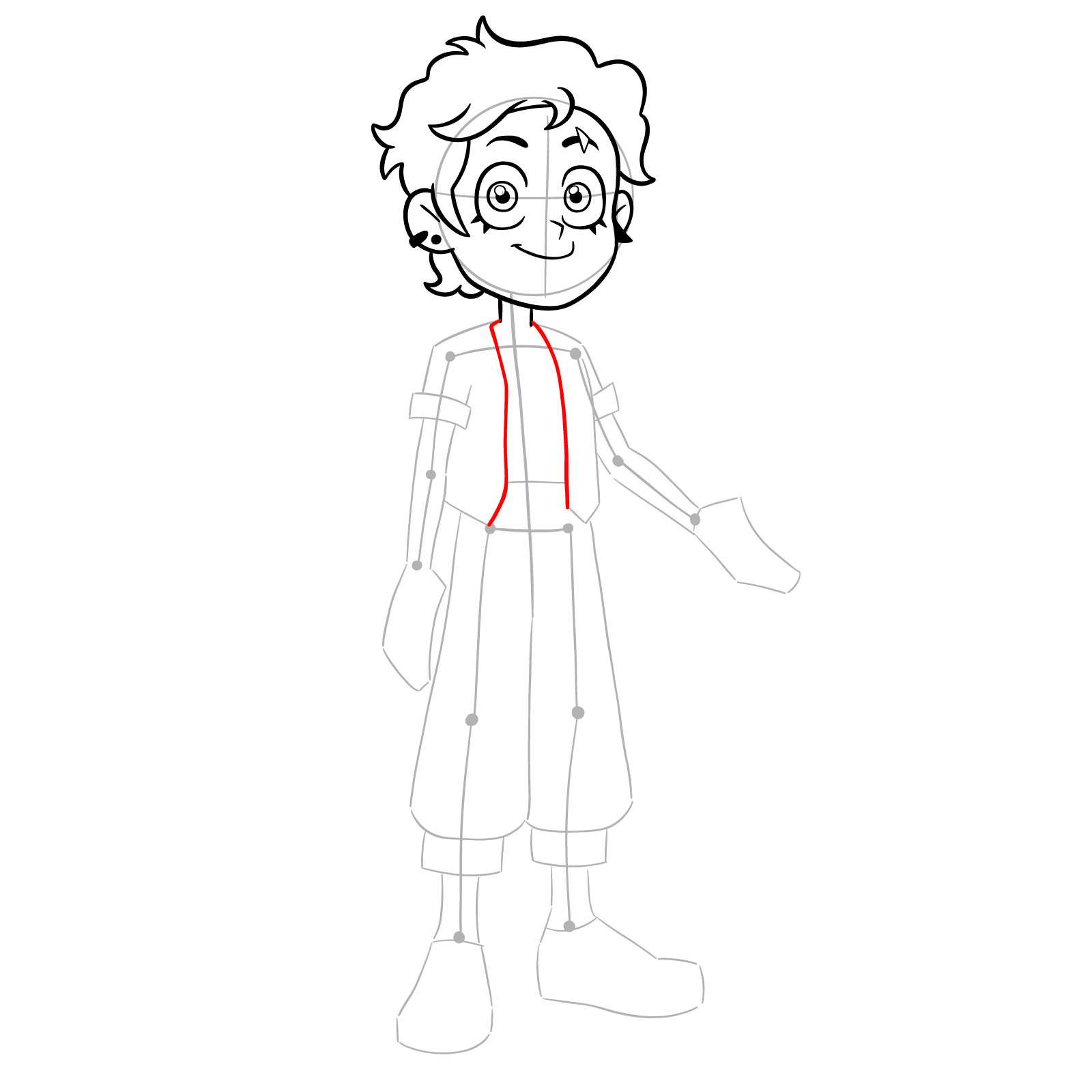 How to draw adult Luz Noceda from the Epilogue episode - step 18