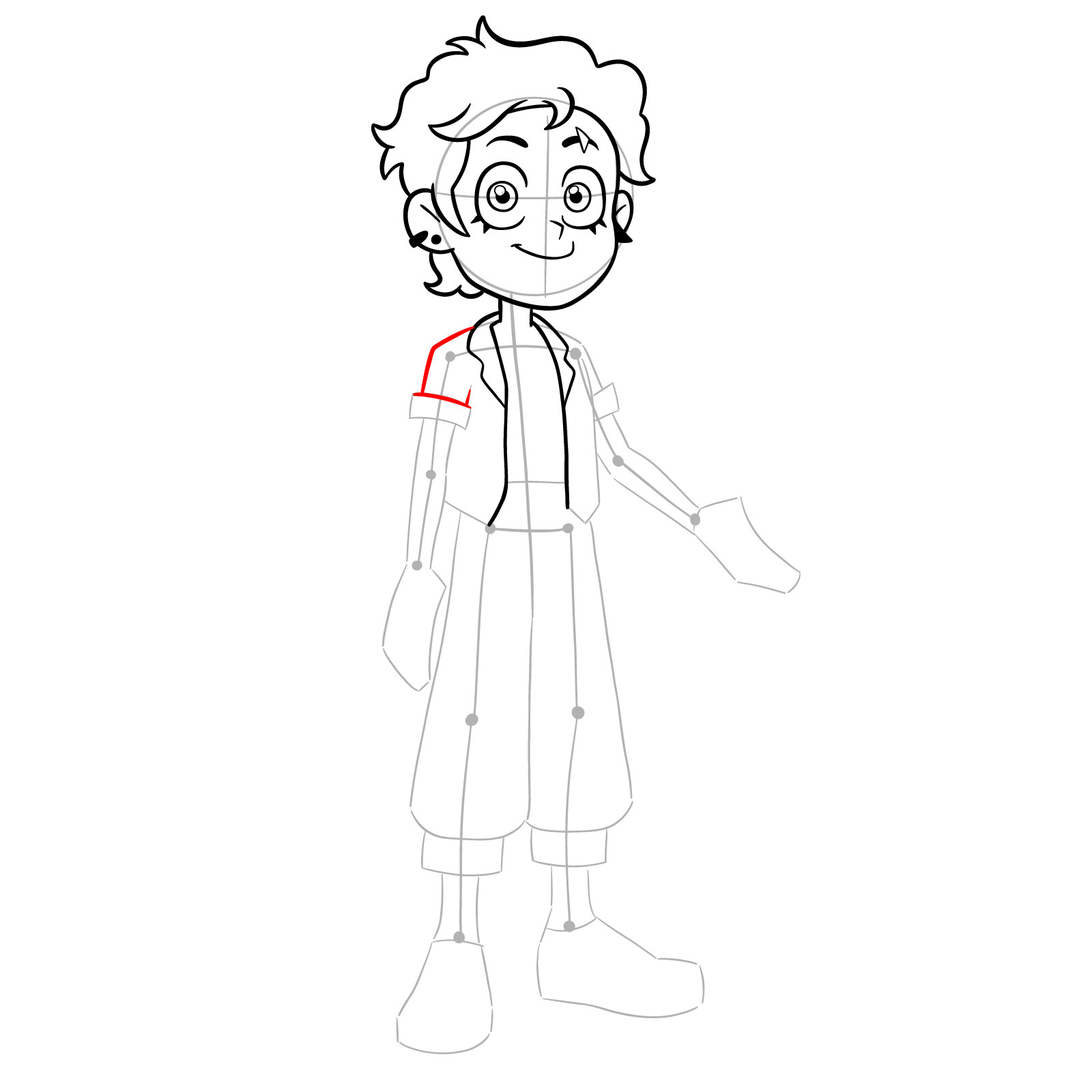 How to draw adult Luz Noceda from the Epilogue episode - step 20
