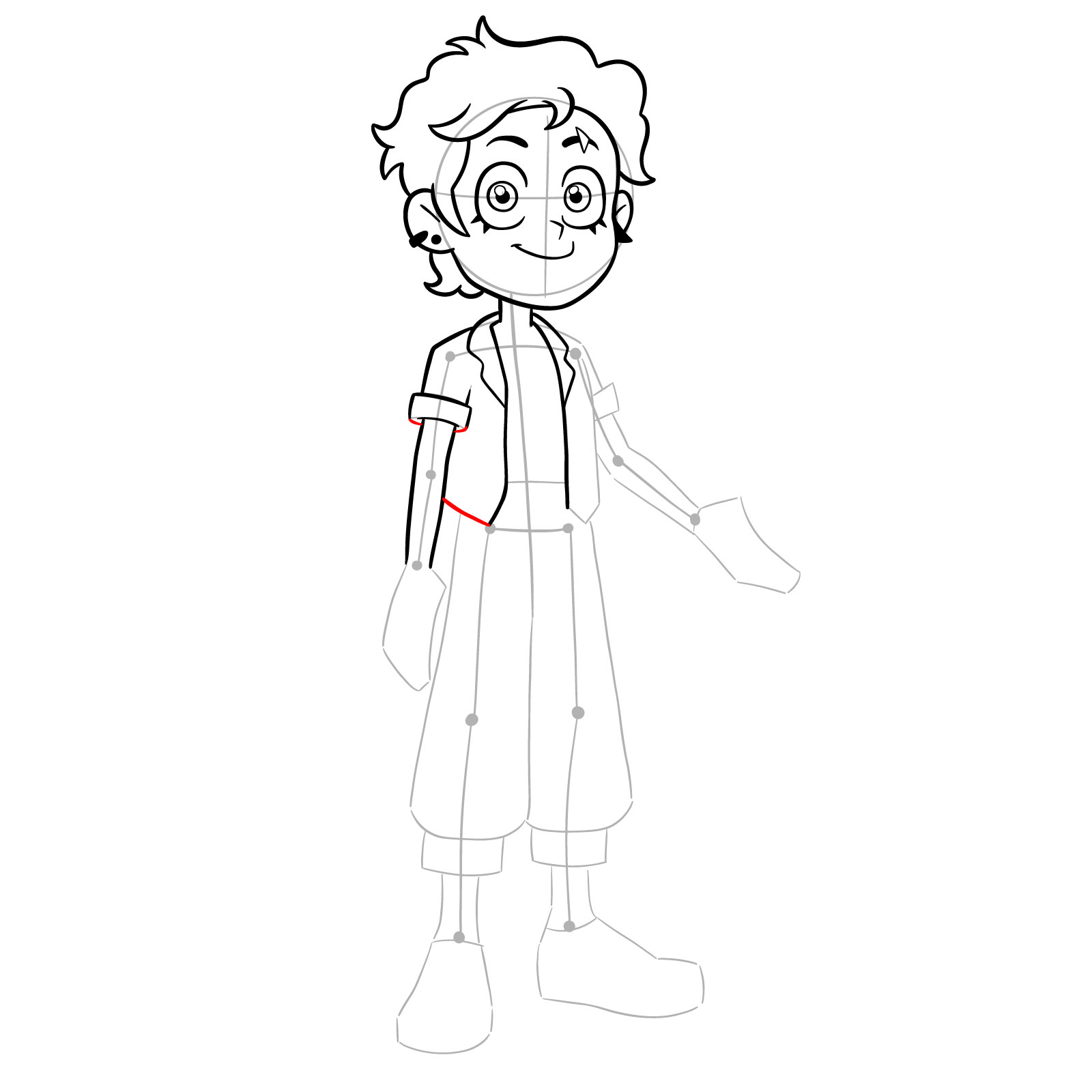 How to draw adult Luz Noceda from the Epilogue episode - step 22