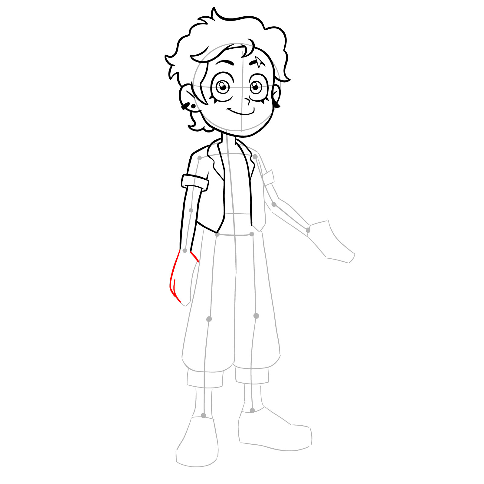 How to draw adult Luz Noceda from the Epilogue episode - step 23