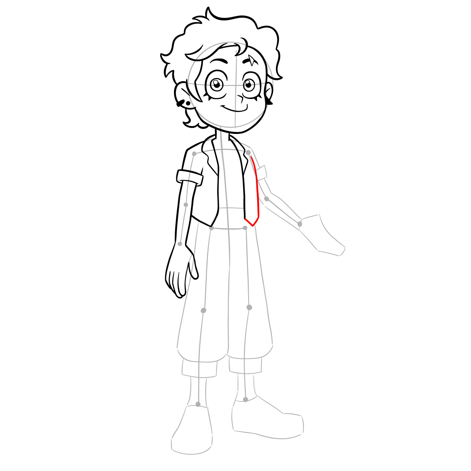 How to draw adult Luz Noceda from the Epilogue episode - step 25
