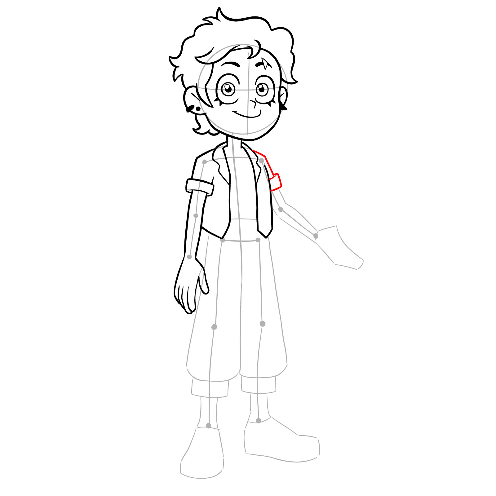 How to draw adult Luz Noceda from the Epilogue episode - step 26