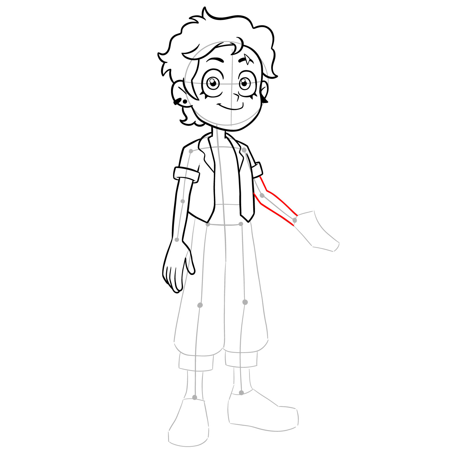 How to draw adult Luz Noceda from the Epilogue episode - step 27