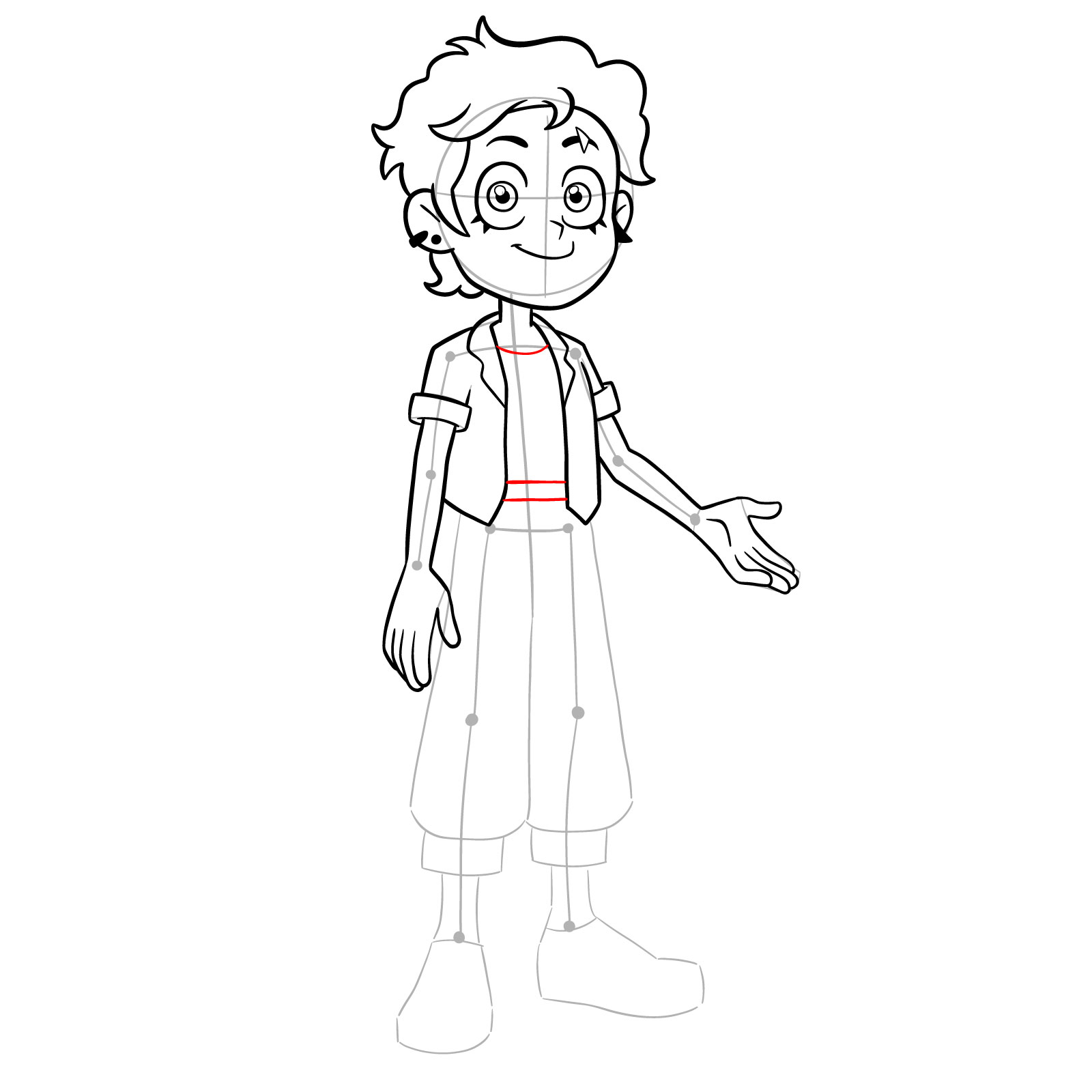 How to draw adult Luz Noceda from the Epilogue episode - step 30