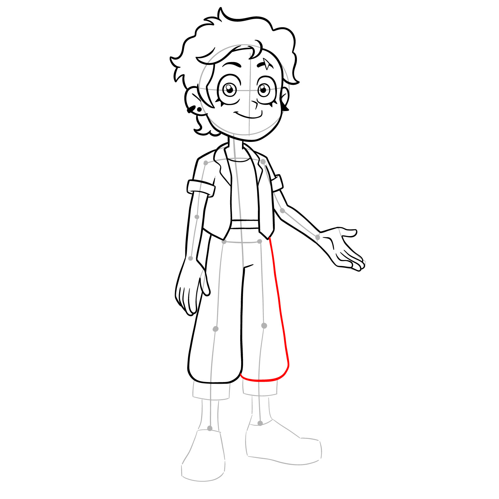 How to draw adult Luz Noceda from the Epilogue episode - step 32