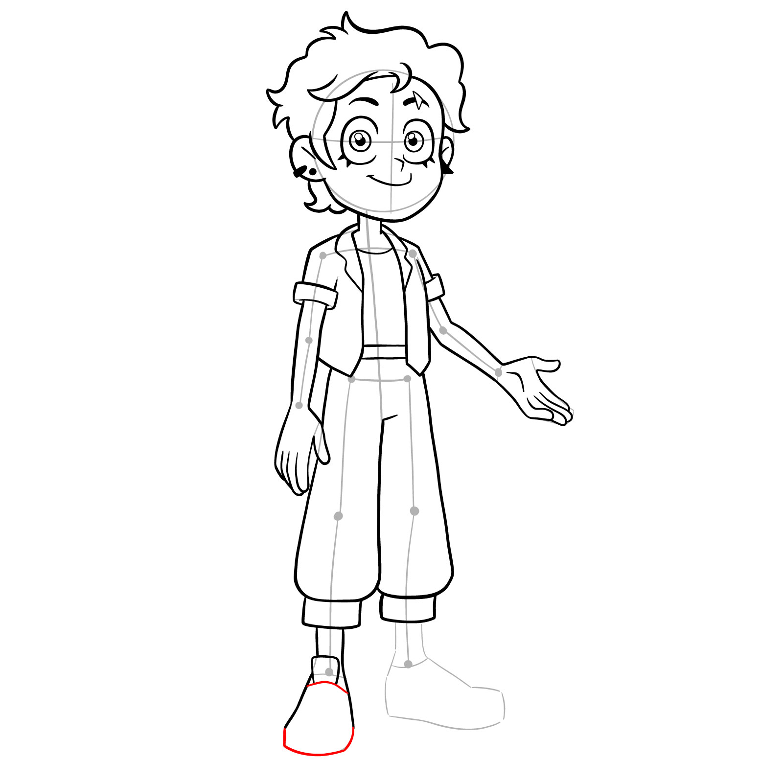 How to draw adult Luz Noceda from the Epilogue episode - step 35