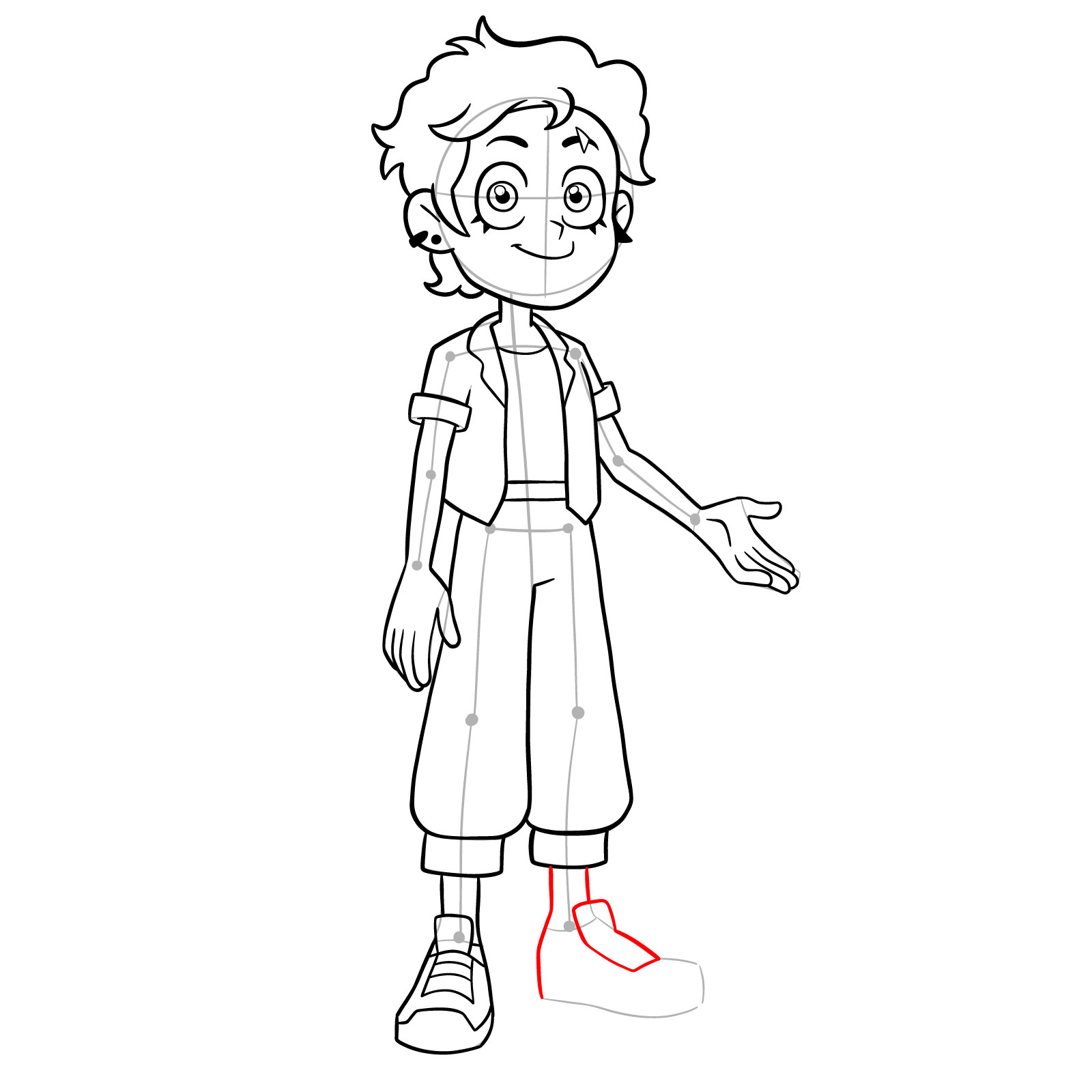 How to draw adult Luz Noceda from the Epilogue episode - step 37