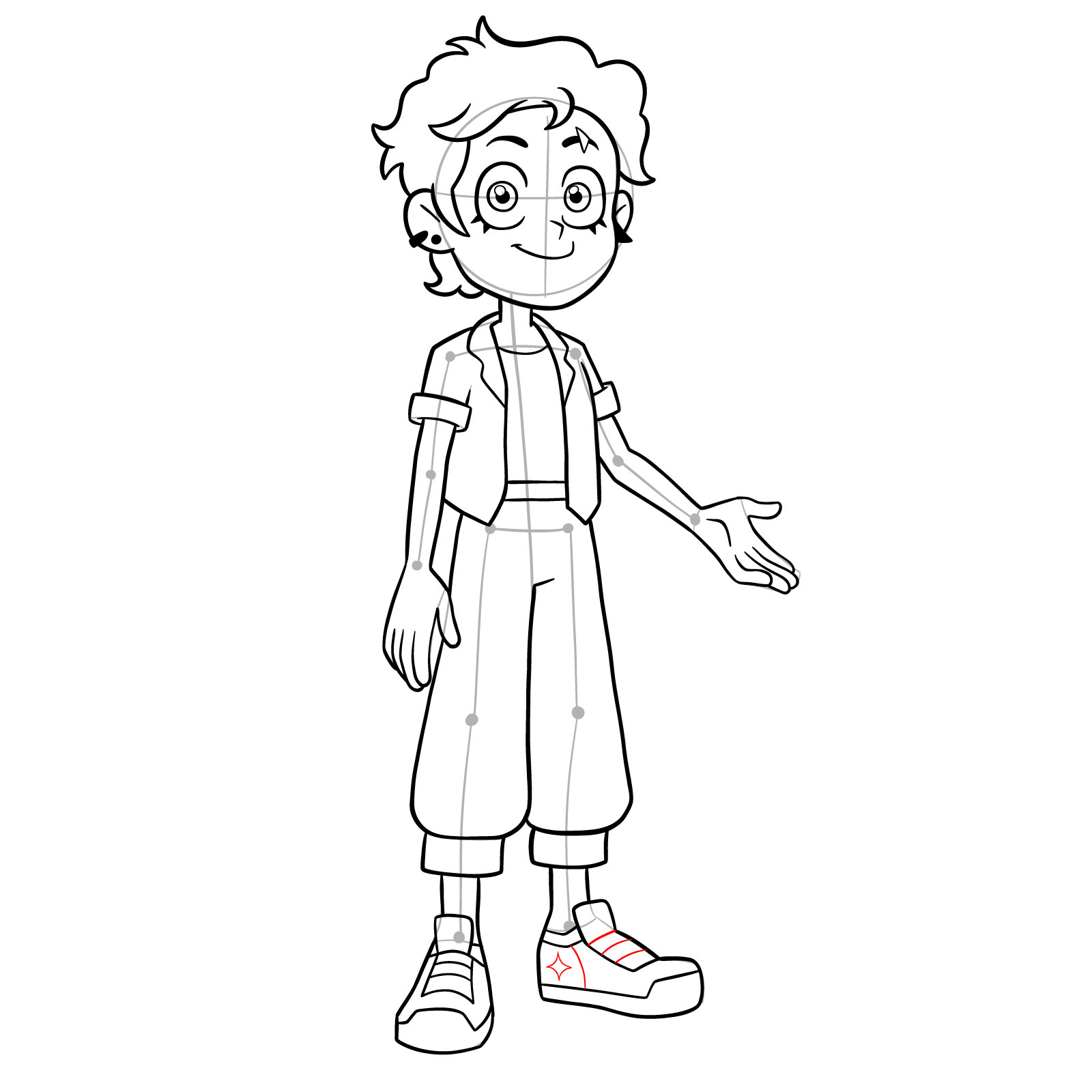 How to draw adult Luz Noceda from the Epilogue episode - step 40
