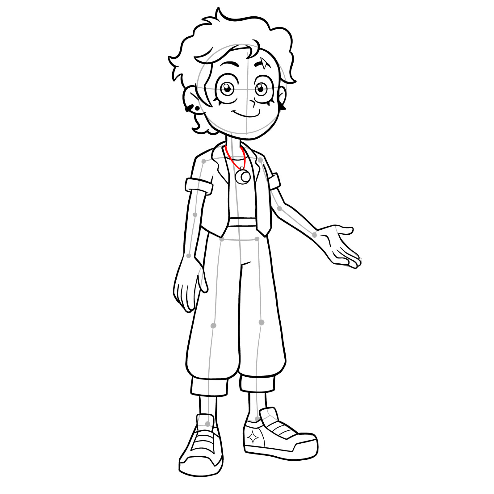 How to draw adult Luz Noceda from the Epilogue episode - step 42