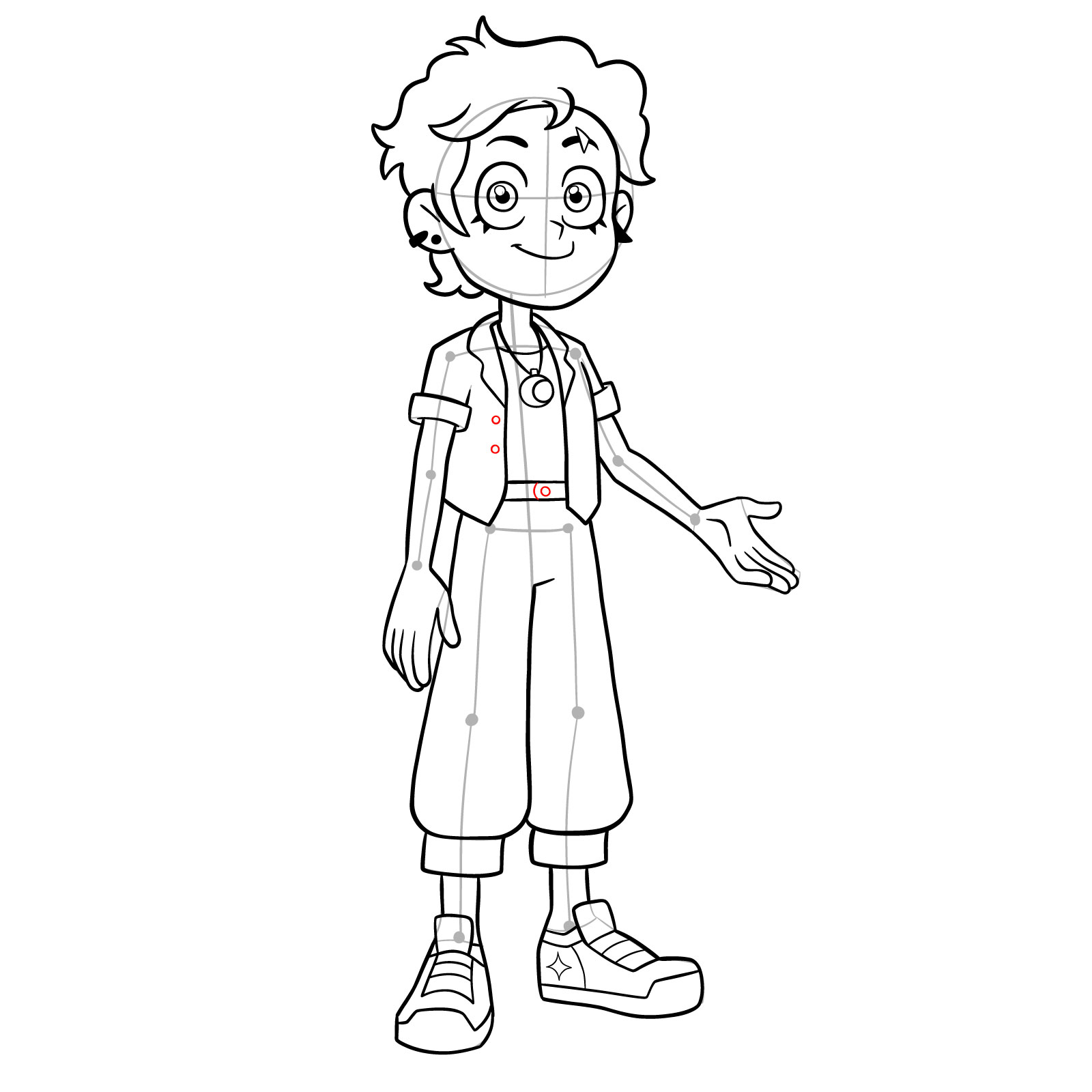 How to draw adult Luz Noceda from the Epilogue episode - step 43