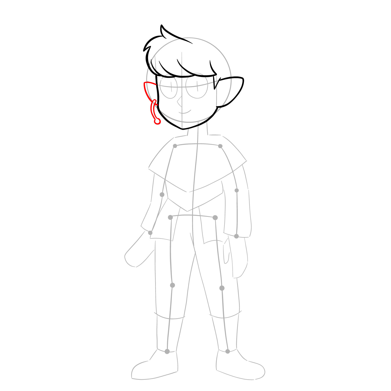 How to draw adult Viney from the Epilogue episode - step 08