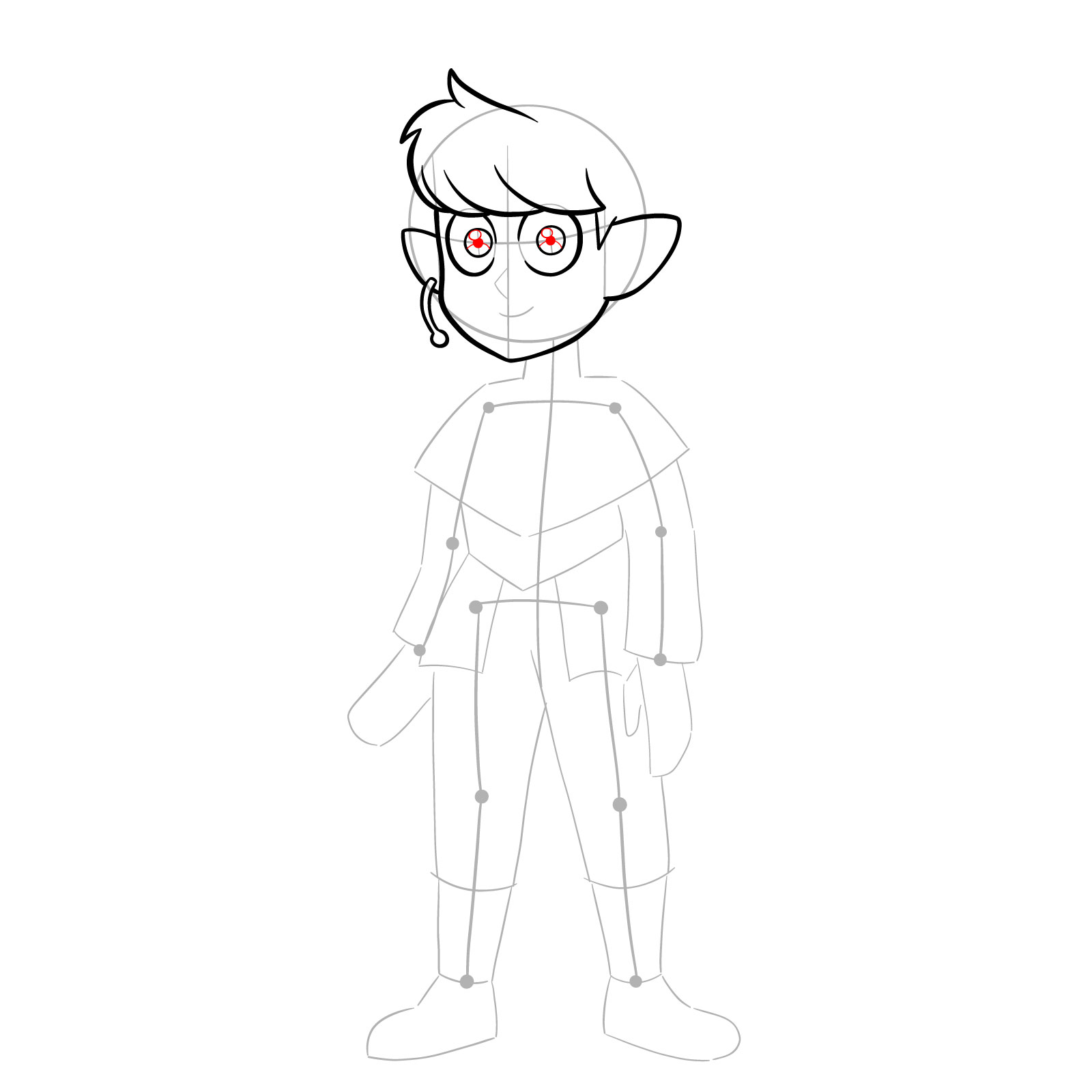 How to draw adult Viney from the Epilogue episode - step 11