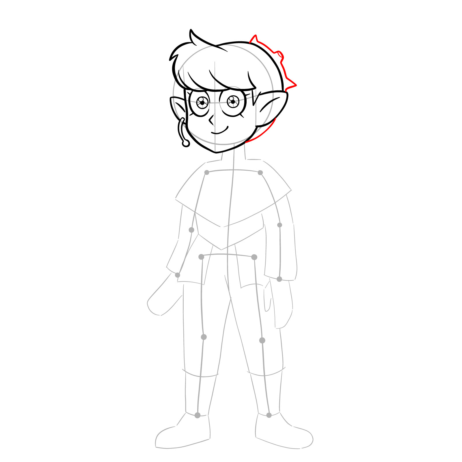 How to draw adult Viney from the Epilogue episode - step 14