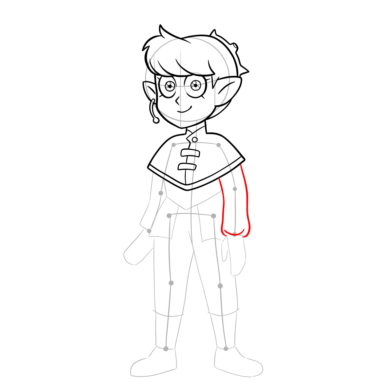 How to draw adult Viney from the Epilogue episode - step 18