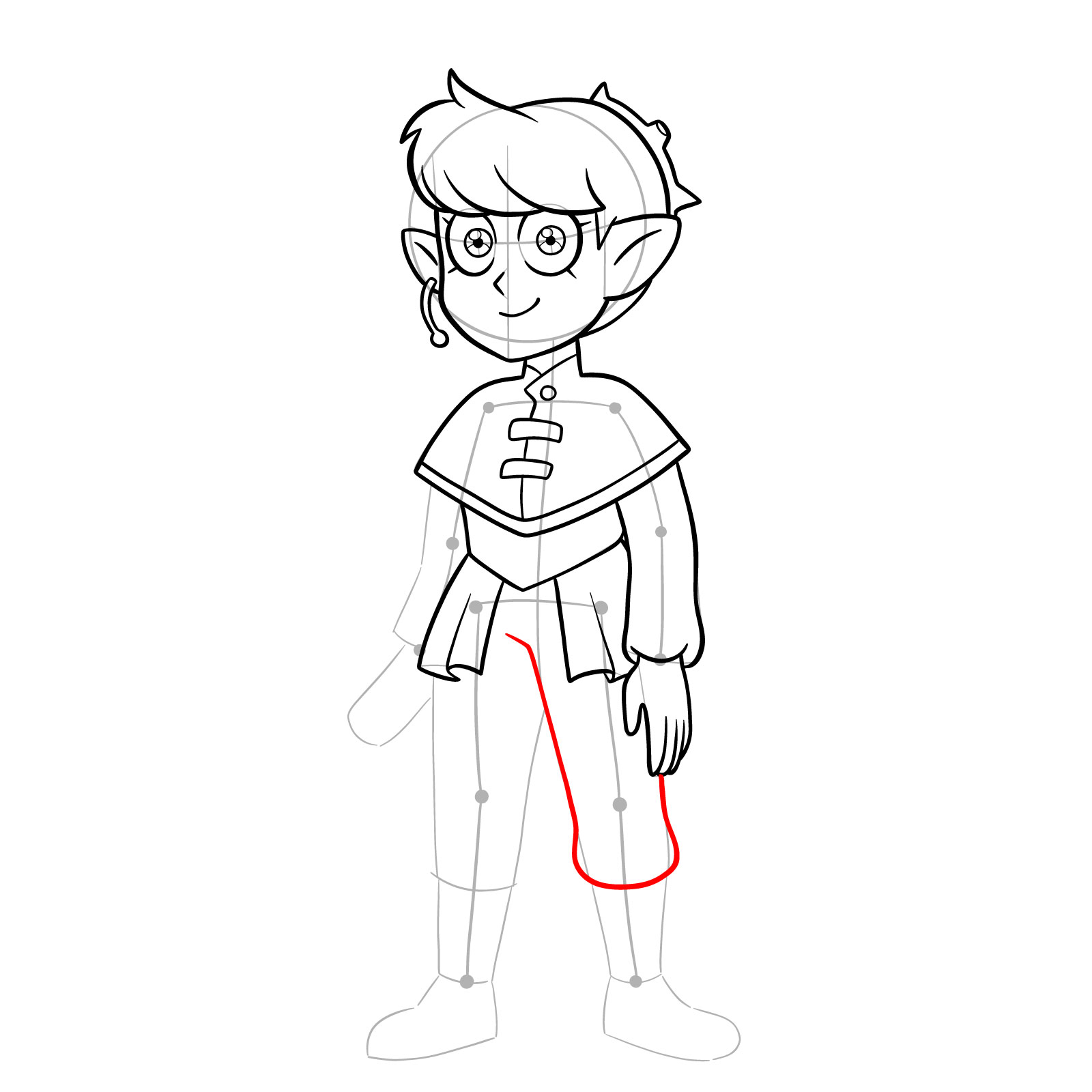How to draw adult Viney from the Epilogue episode - step 22