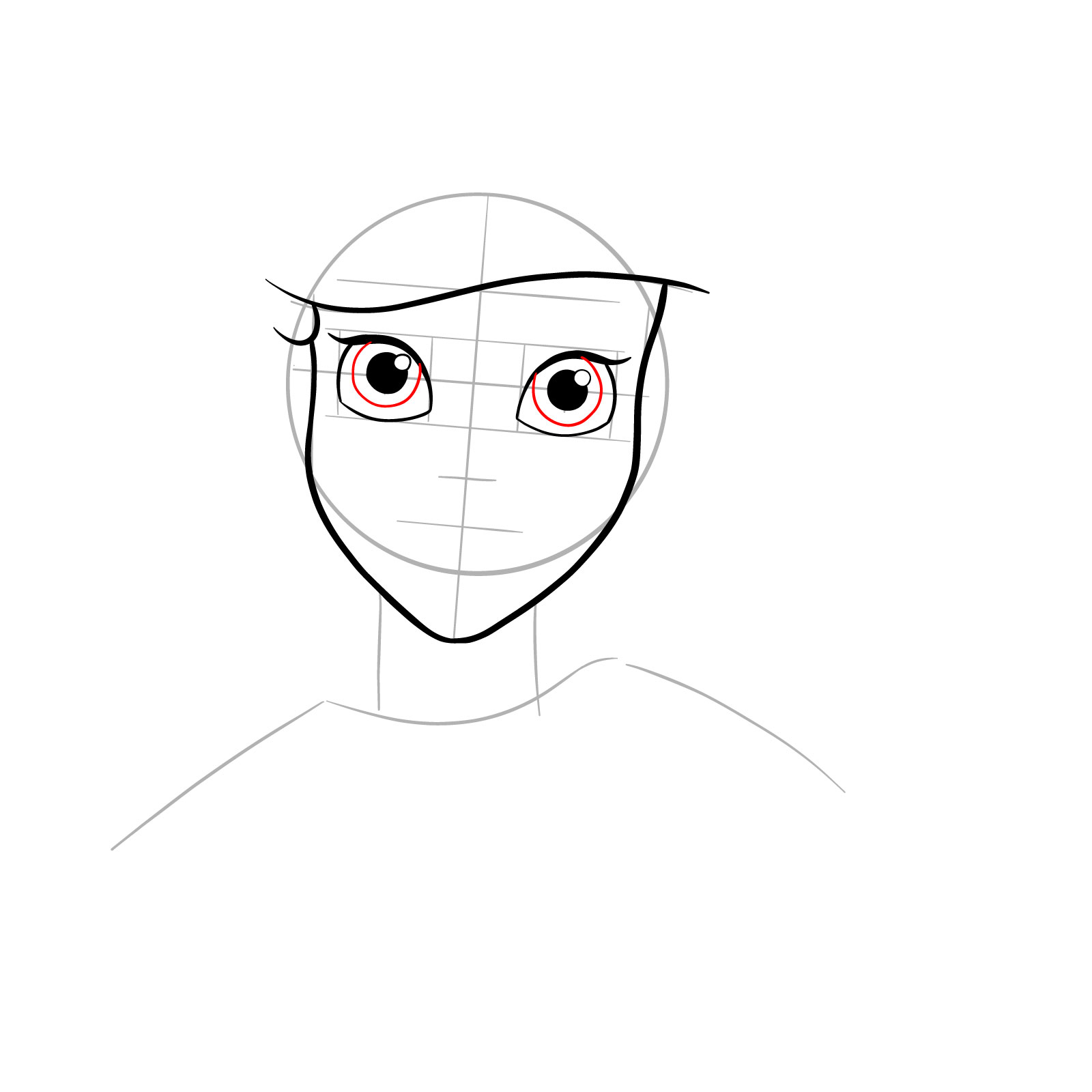 how to draw ariels face