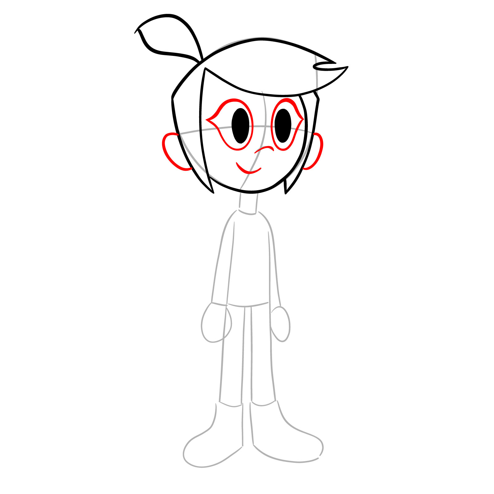 How to draw Molly McGee full body - step 07