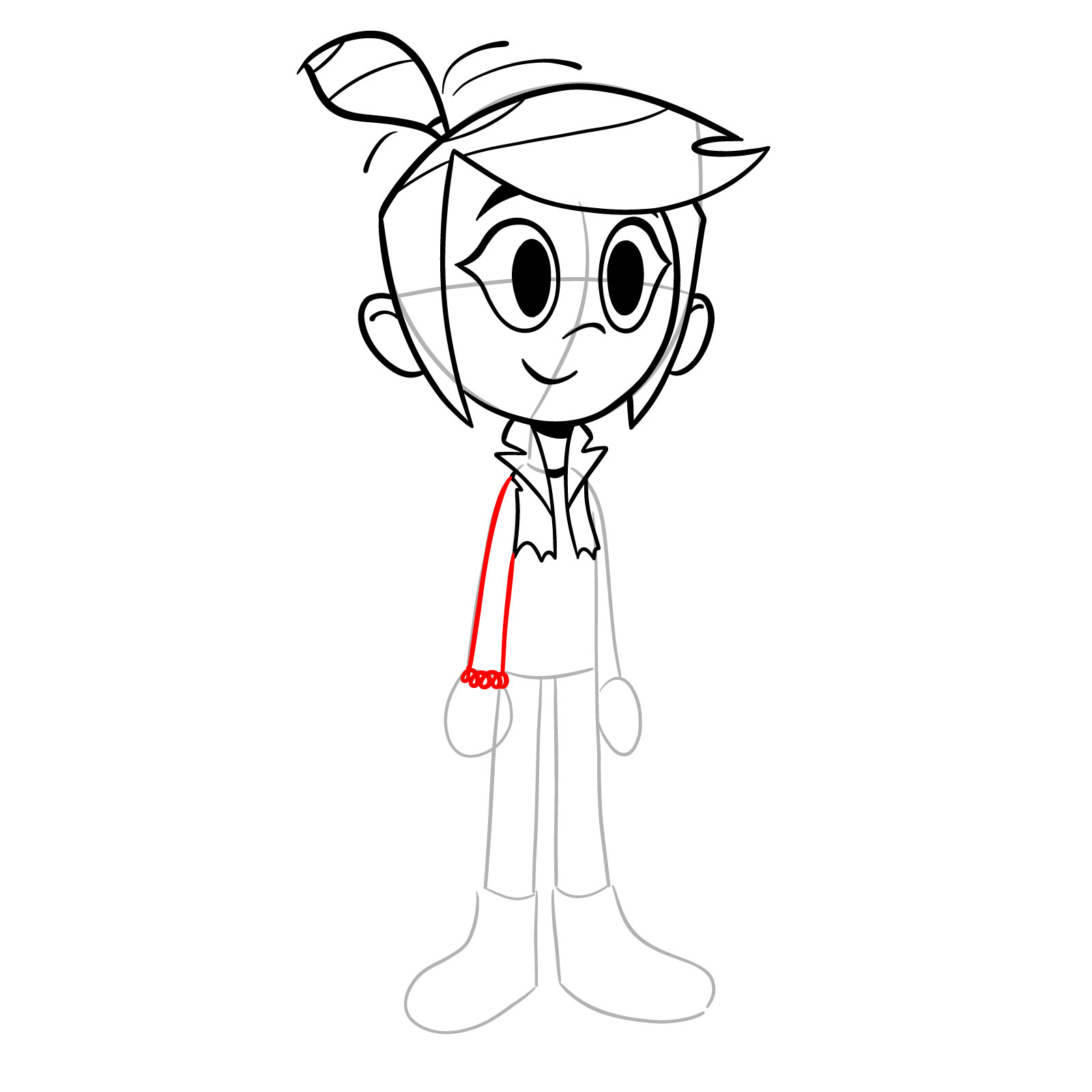 How to draw Molly McGee full body - step 11
