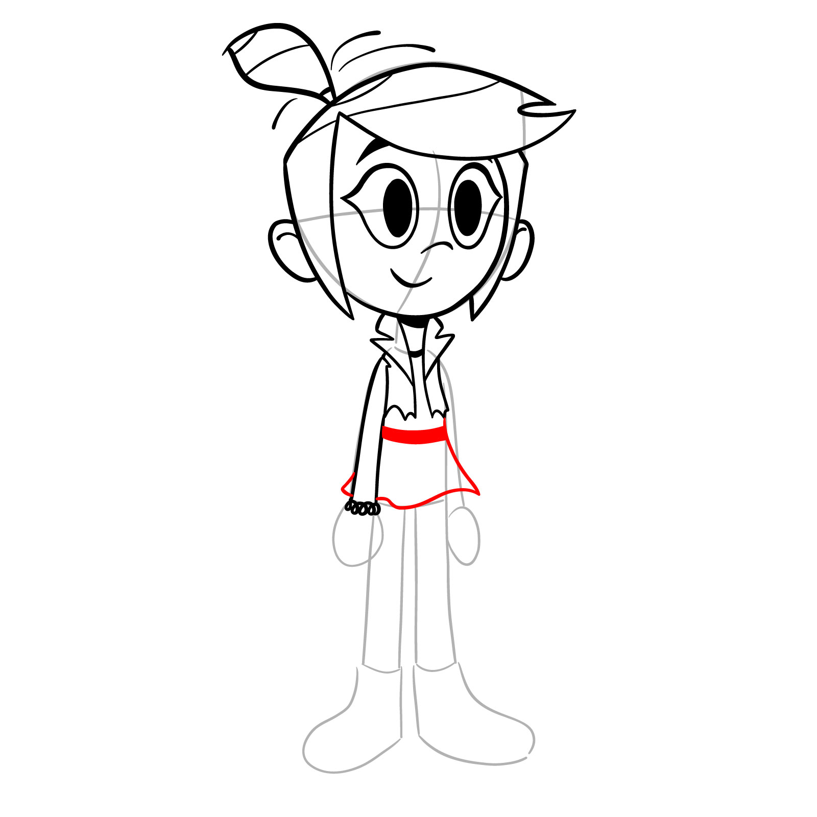 How to draw Molly McGee full body - step 12