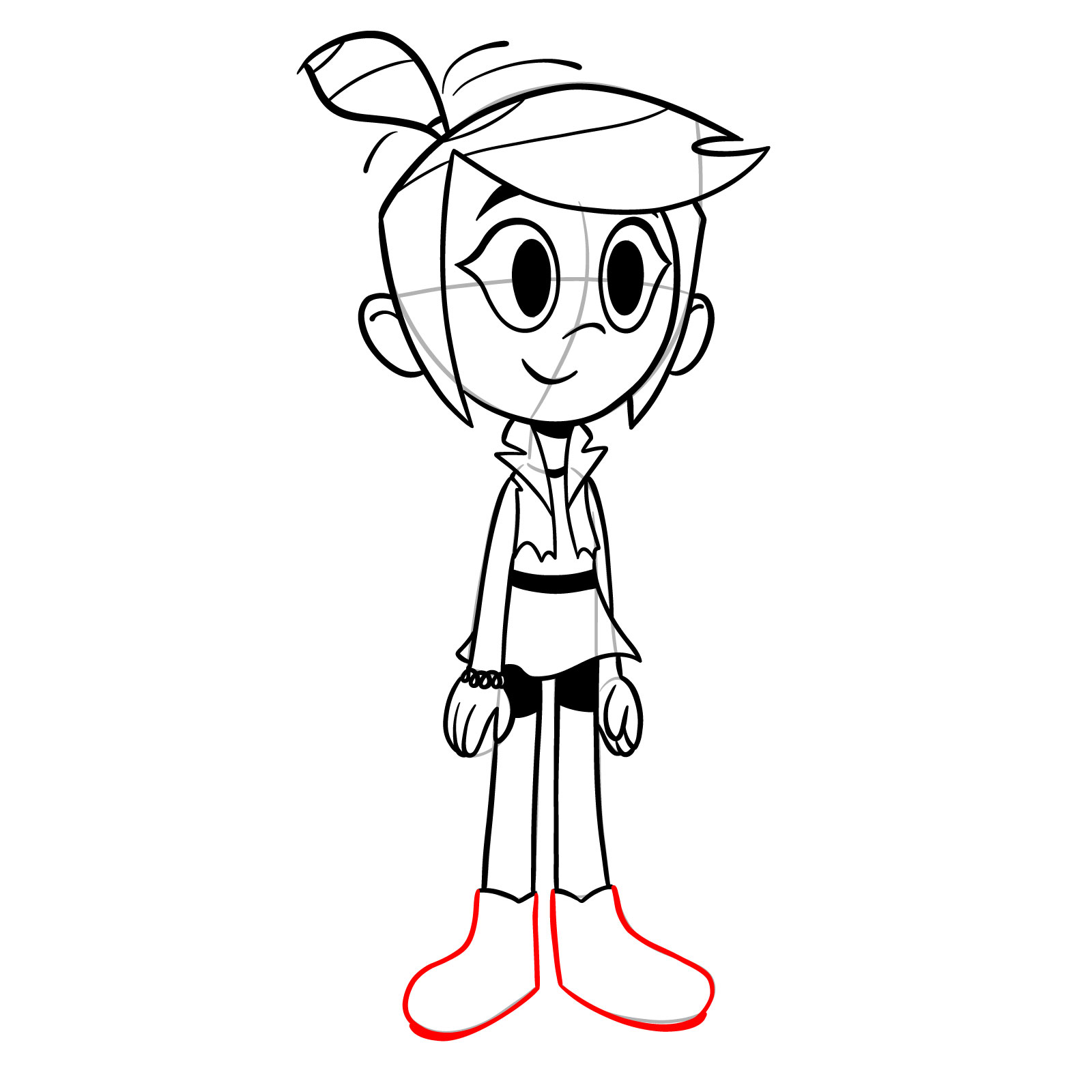 How to draw Molly McGee full body - step 16
