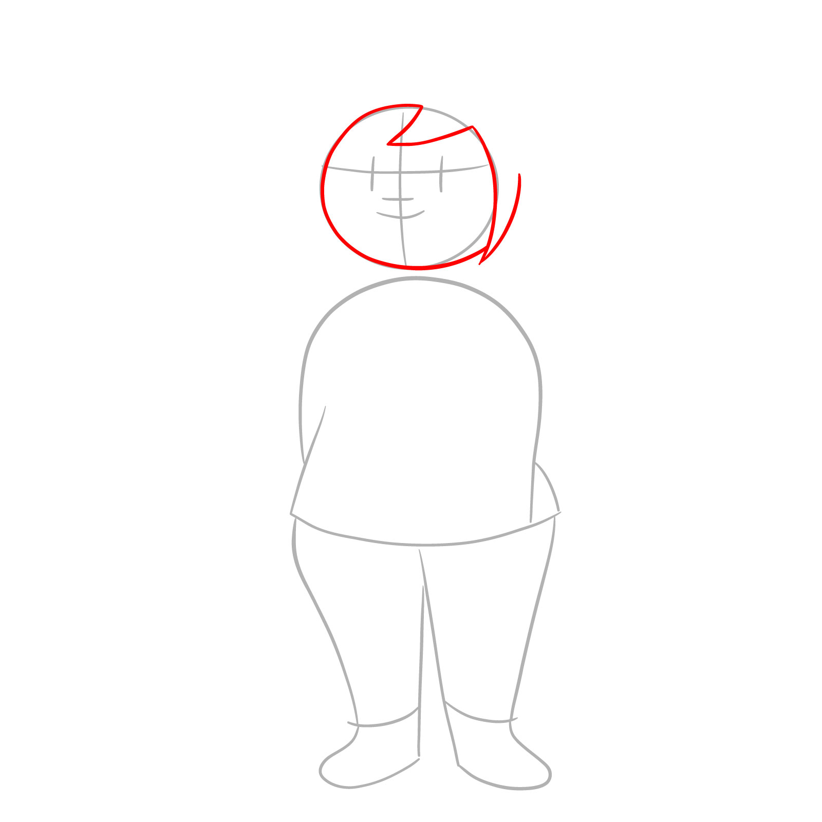 How to draw Sharon McGee from The Ghost and Molly McGee - step 03