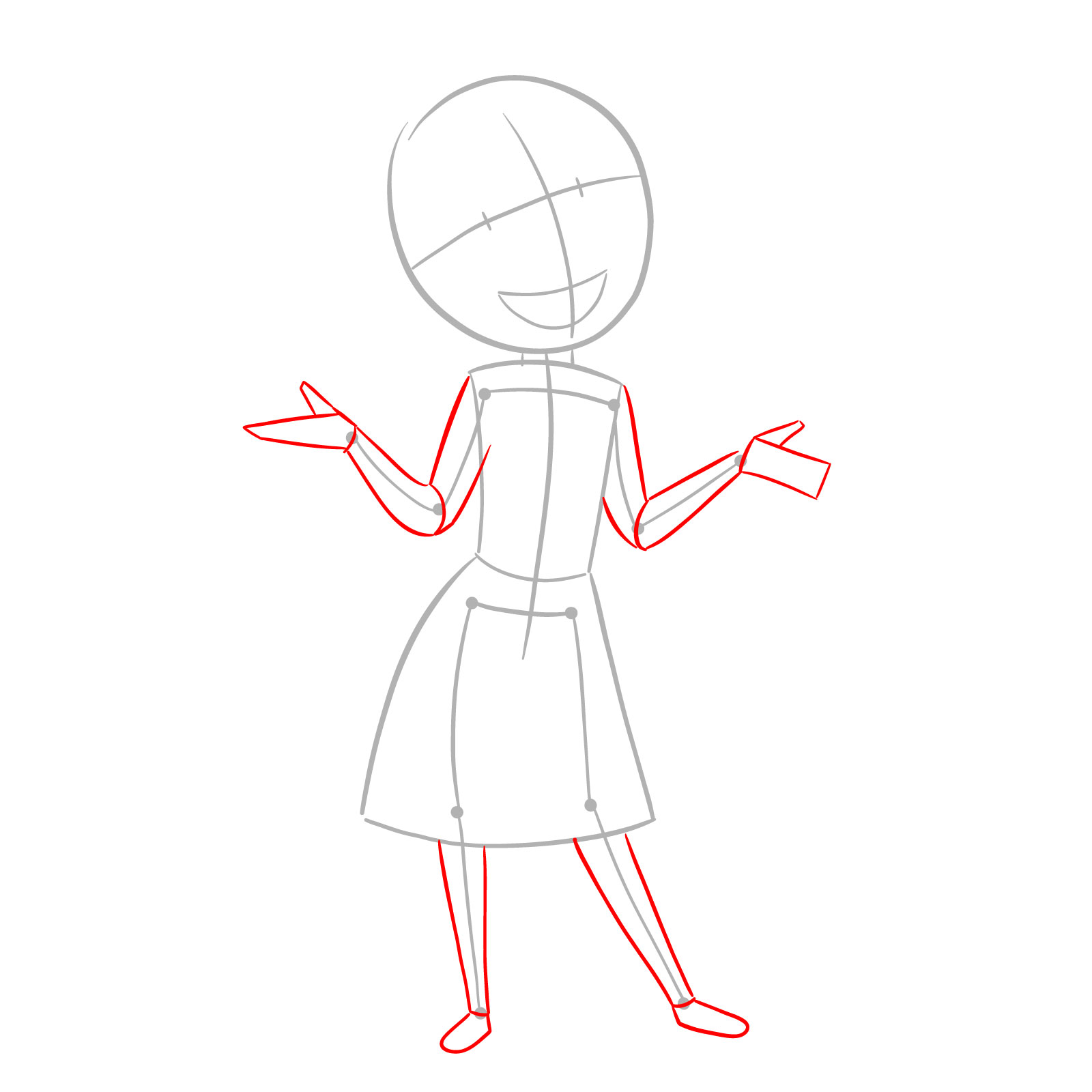 How to draw Joy from Inside Out 2 - step 03
